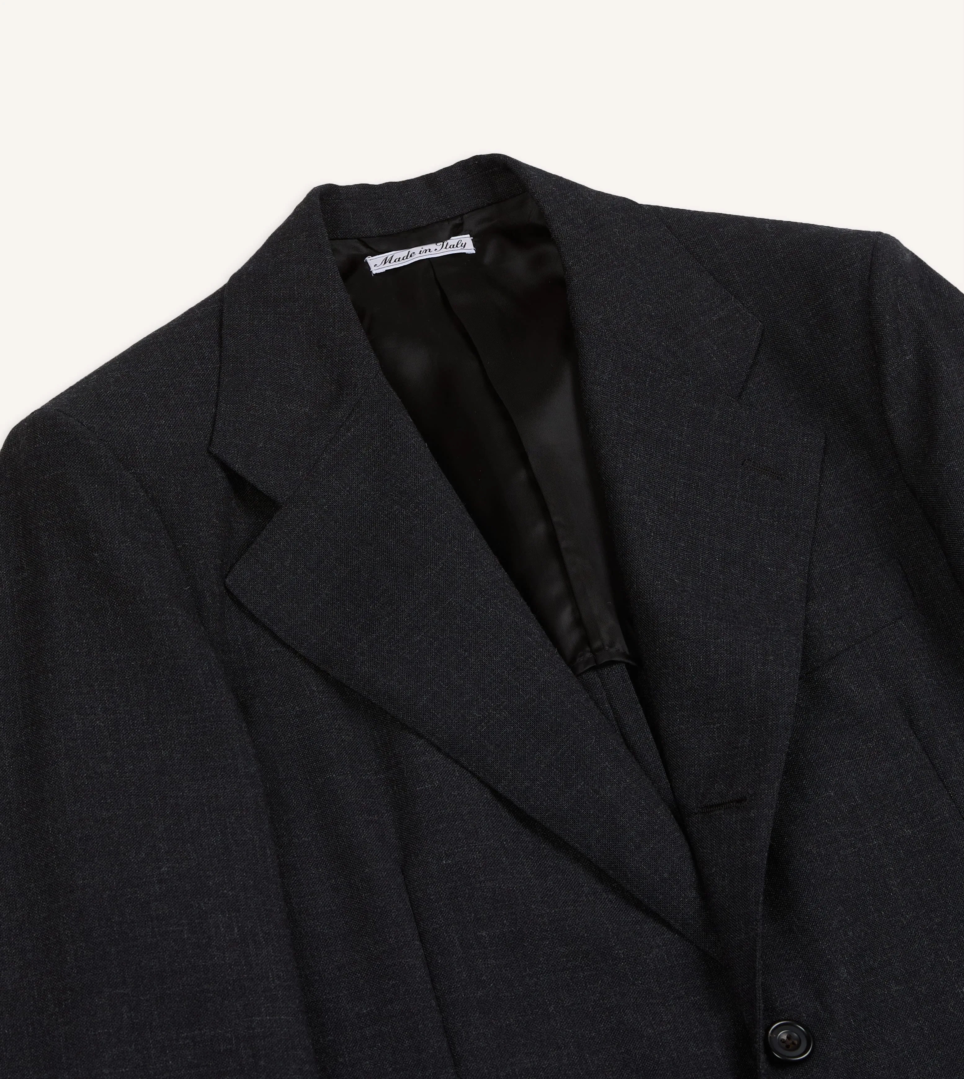 Dark Grey Fresco® Wool Tailored Jacket sold by Drake's London product image thumbnail 4
