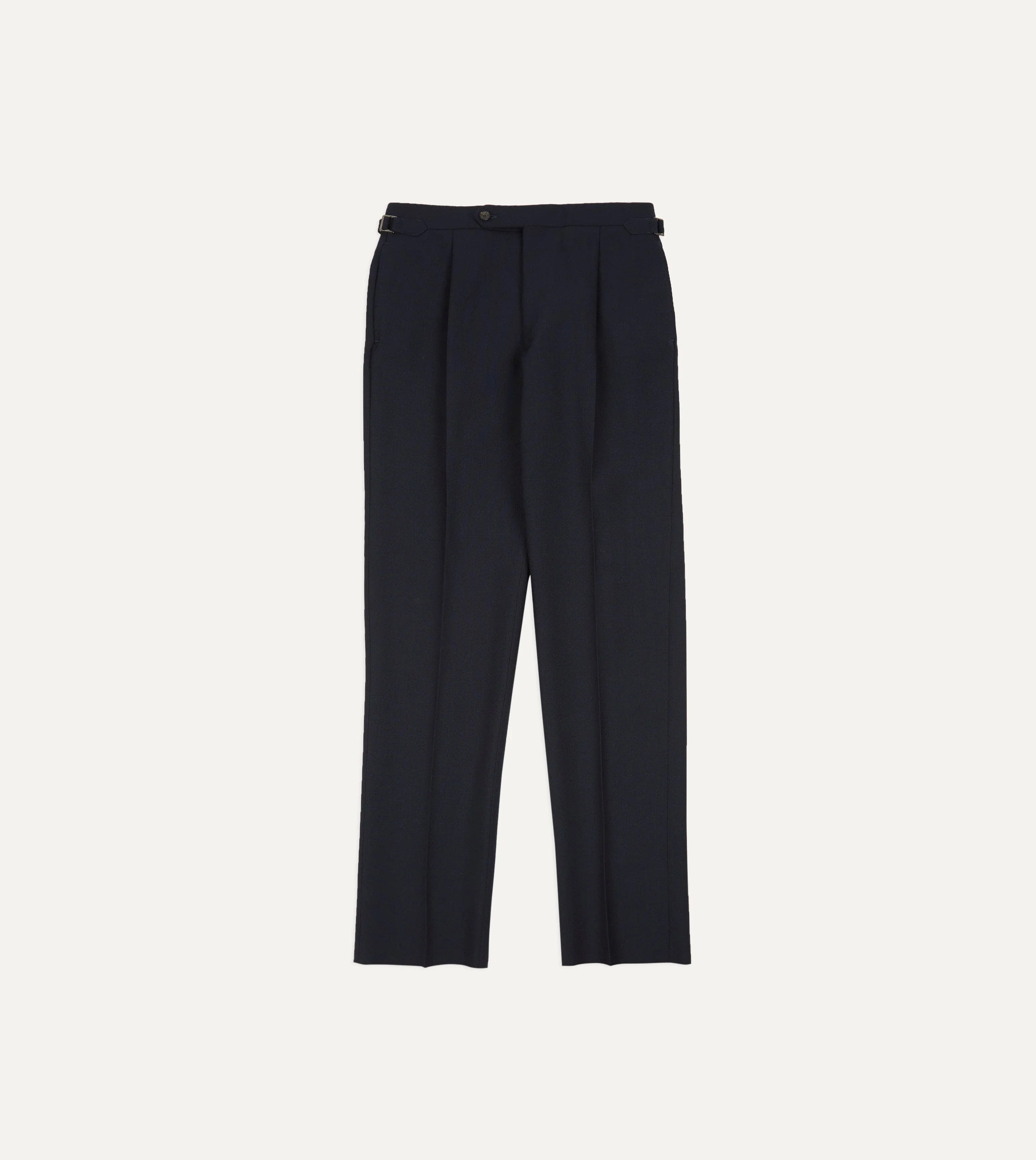 Dark Navy Fresco® Wool Single Pleat Trouser sold by Drake's London product image thumbnail 3