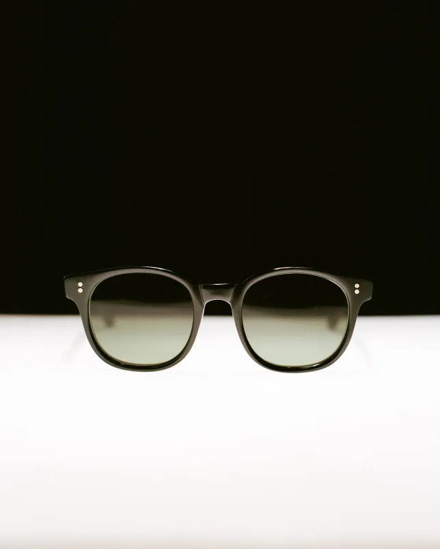 Drake's by Ransome Black Panto Frame Sunglasses made by Drake's London