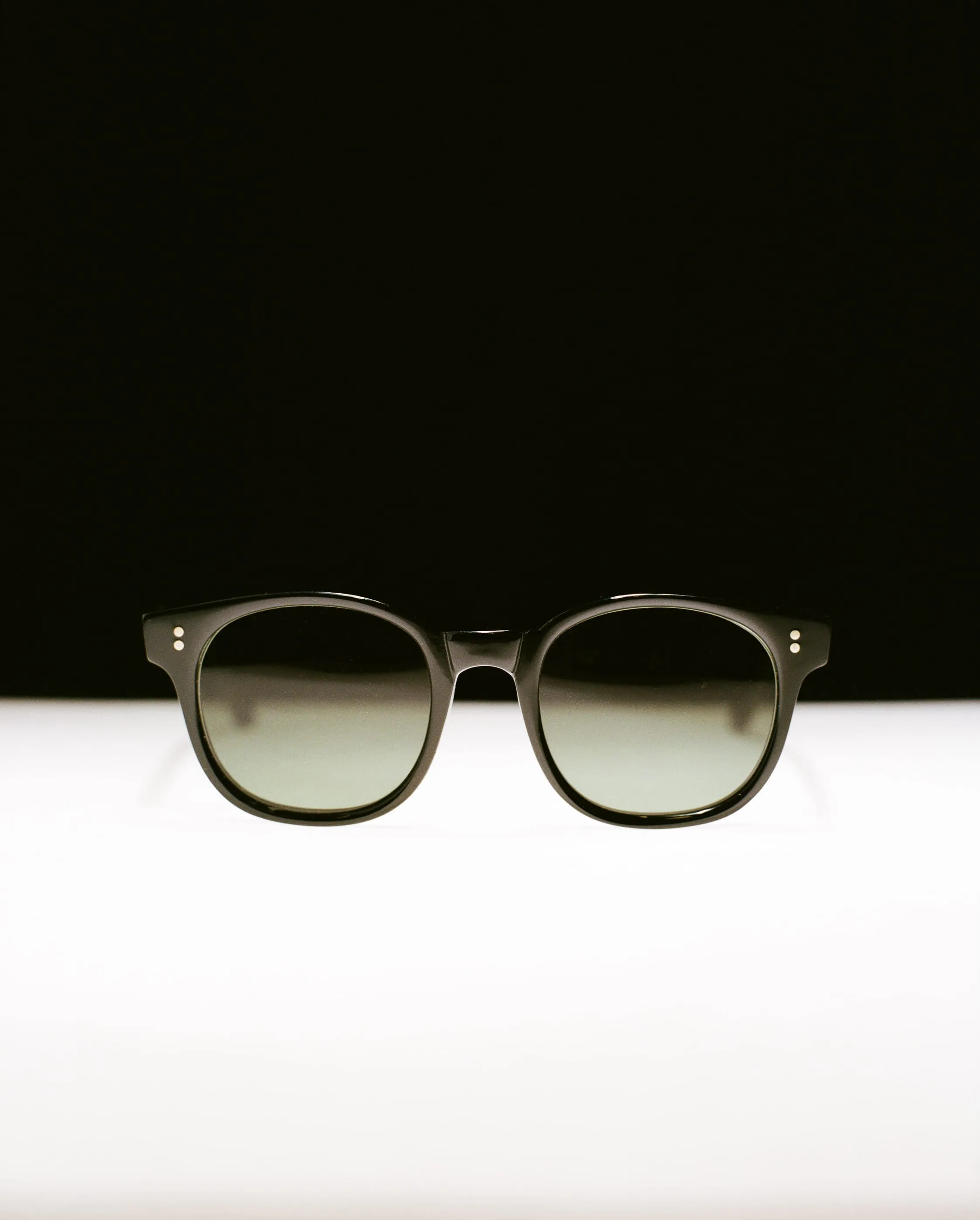Drake's by Ransome Black Panto Frame Sunglasses sold by Drake's London