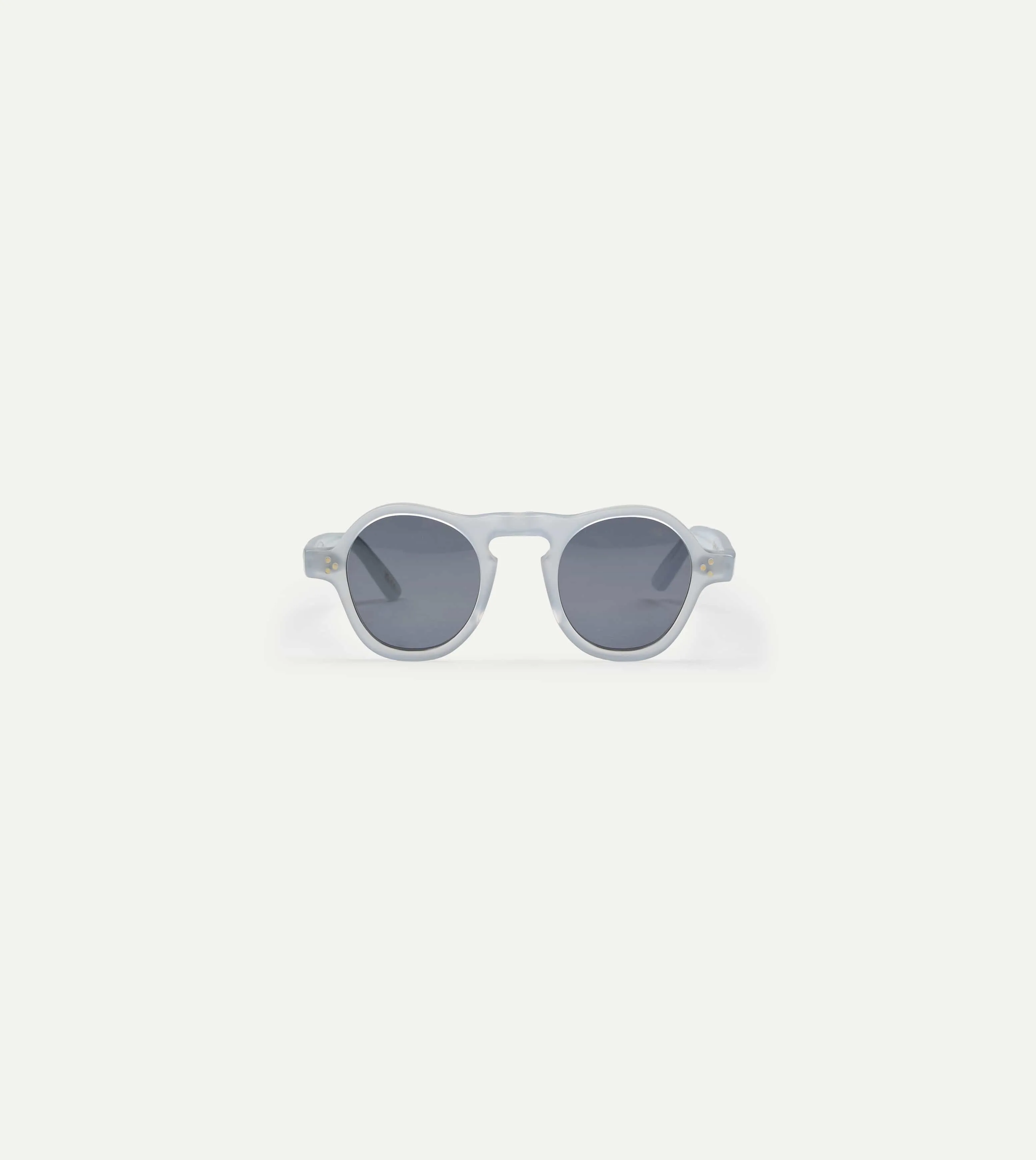 Drake's by Ransome Dusty Grey Oval Frame Sunglasses sold by Drake's London product image thumbnail 3