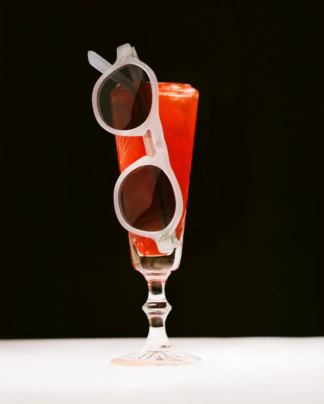 Drake's by Ransome Dusty Grey Oval Frame Sunglasses made by Drake's London