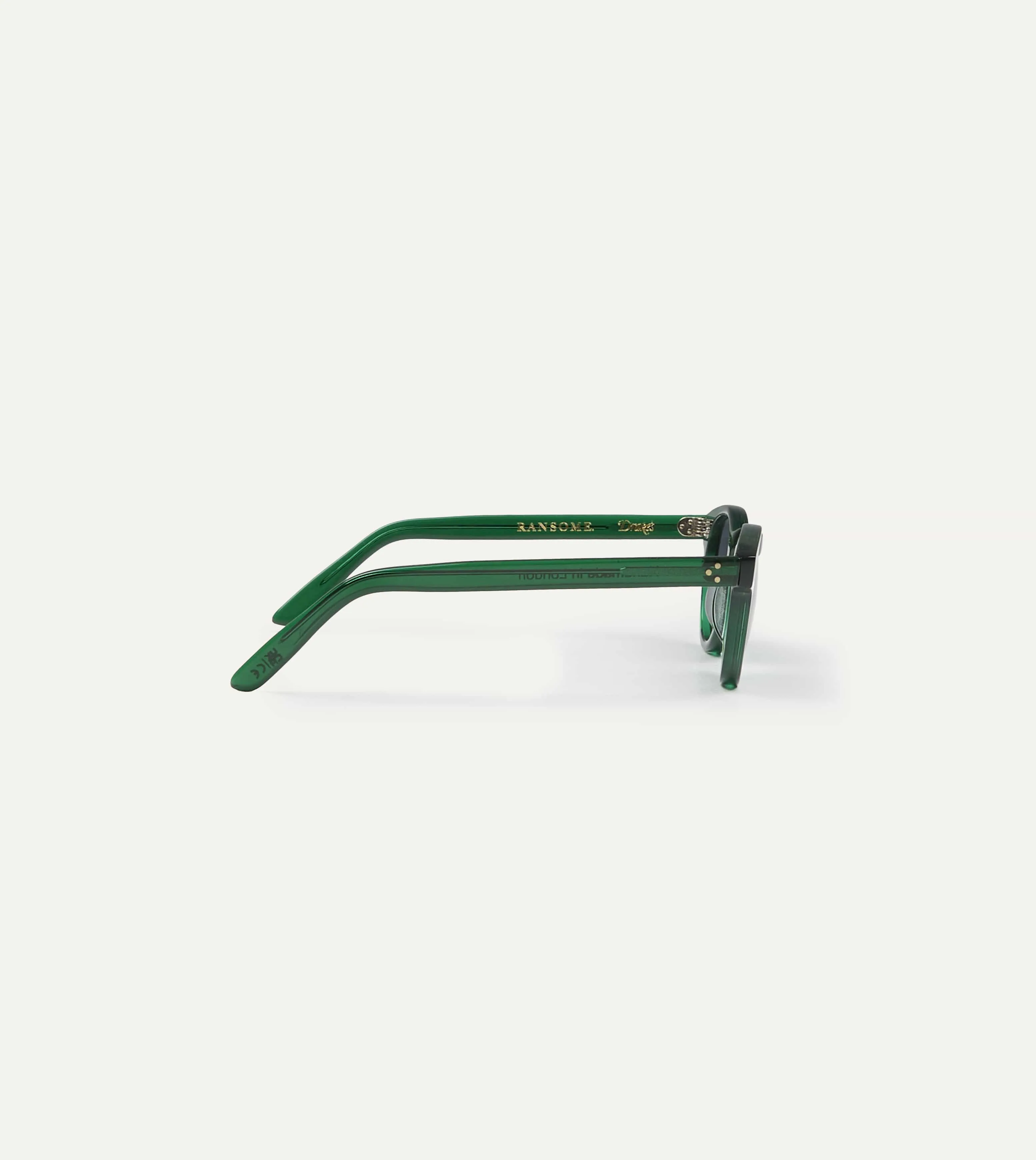 Drake's by Ransome Dark Green Panto Frame Sunglasses sold by Drake's London product image thumbnail 5