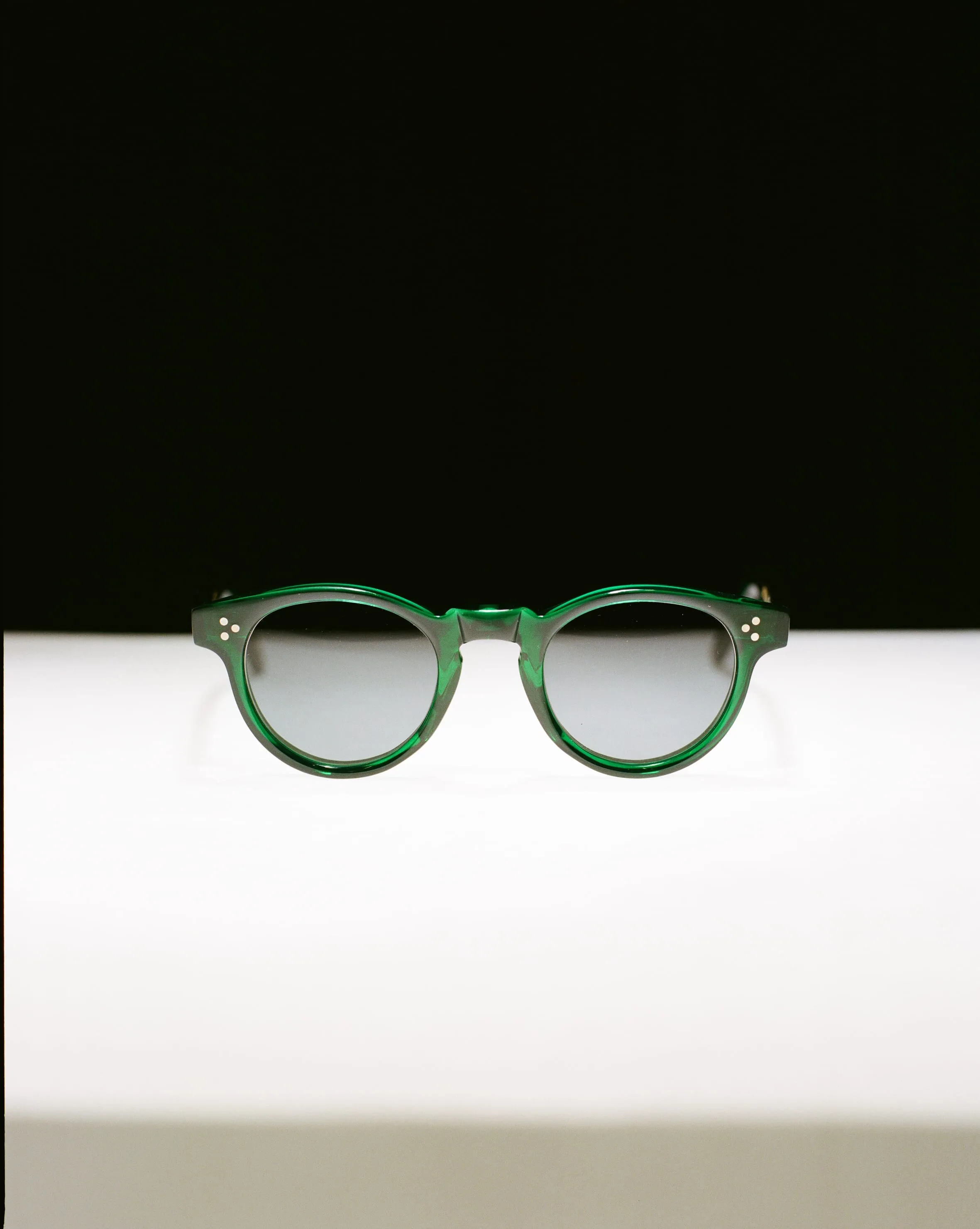 Drake's by Ransome Dark Green Panto Frame Sunglasses sold by Drake's London