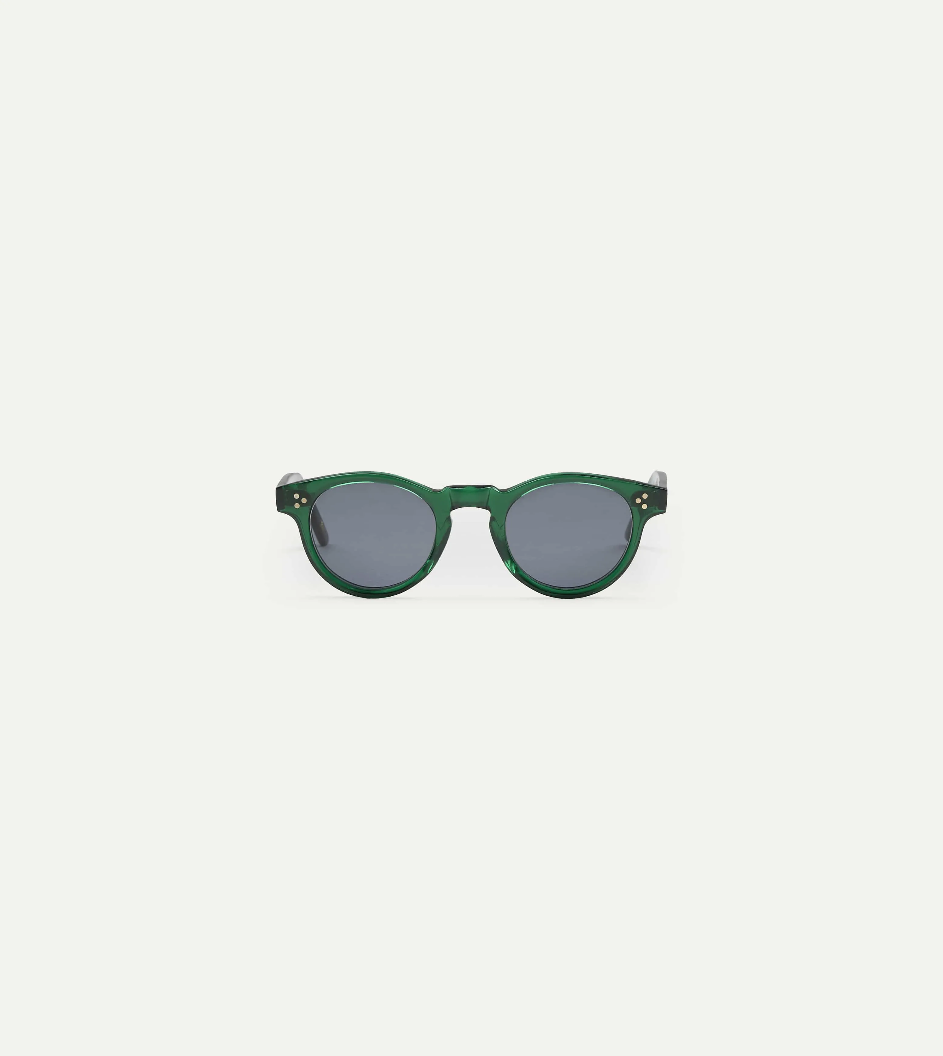 Drake's by Ransome Dark Green Panto Frame Sunglasses sold by Drake's London product image thumbnail 3