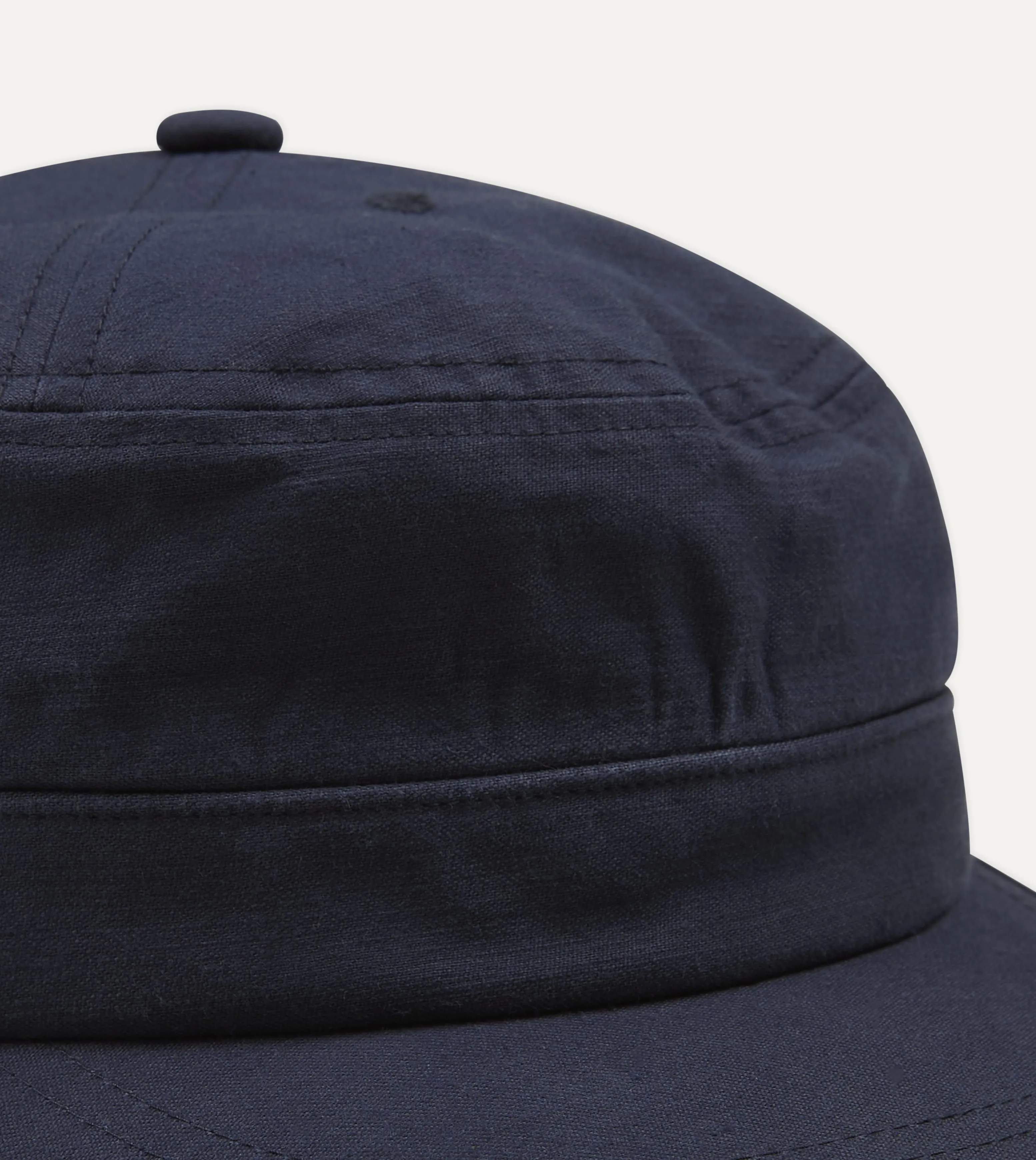 Câbleami Navy Light Back Satin Cotton Metro Hat sold by Drake's London product image thumbnail 2