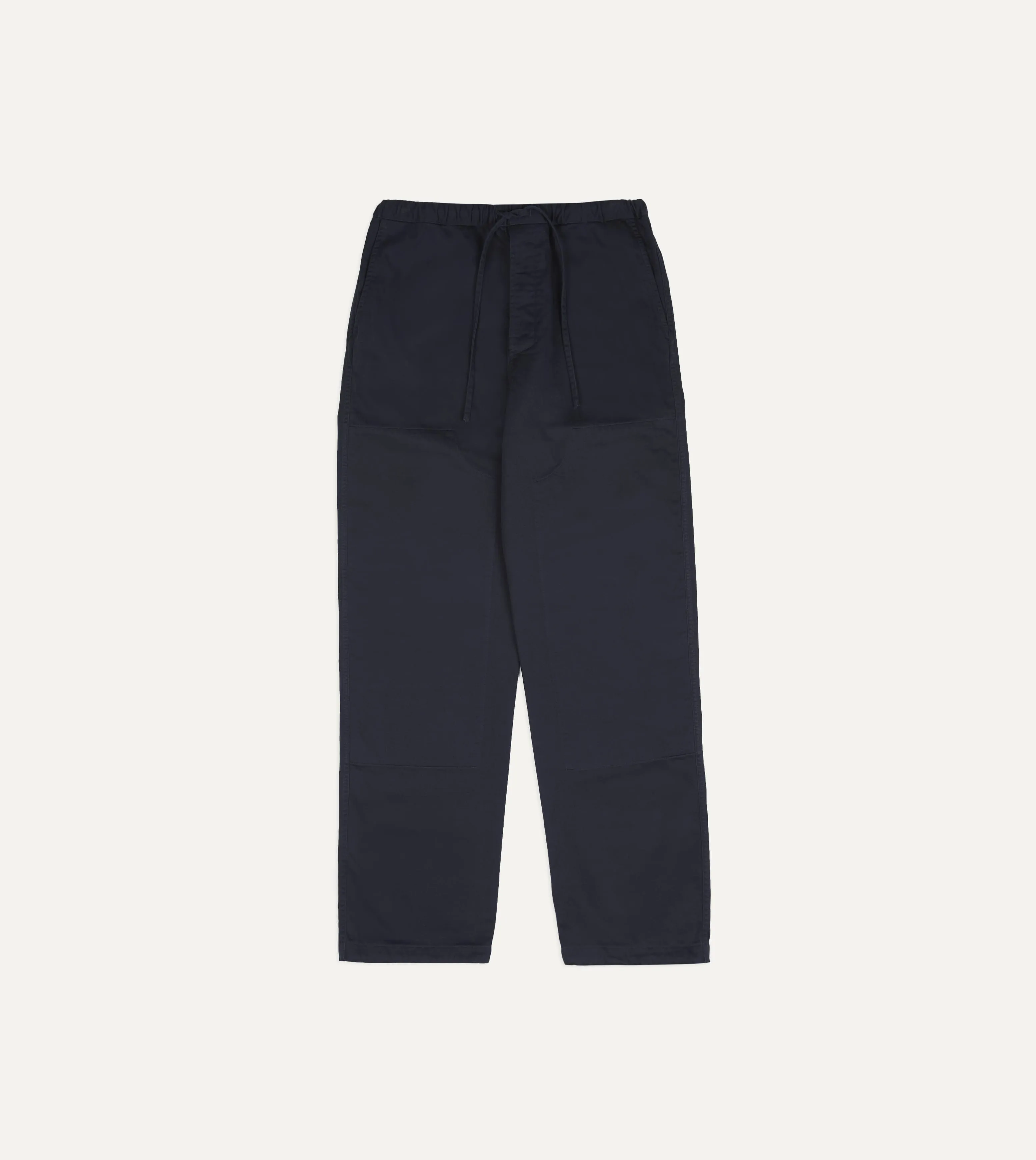 Navy Cotton Drawstring Trousers sold by Drake's London product image thumbnail 3