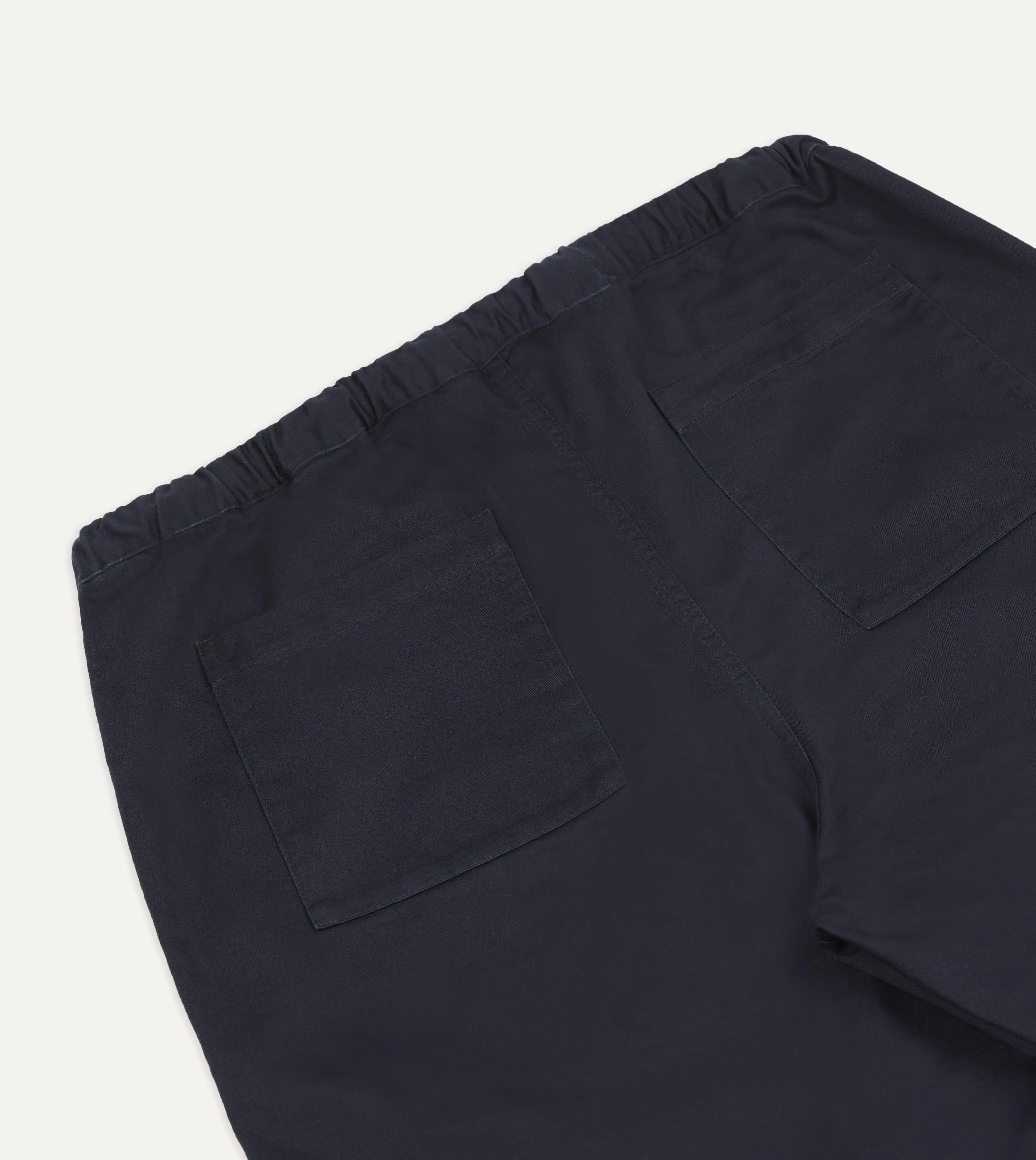Navy Cotton Drawstring Trousers sold by Drake's London product image thumbnail 5