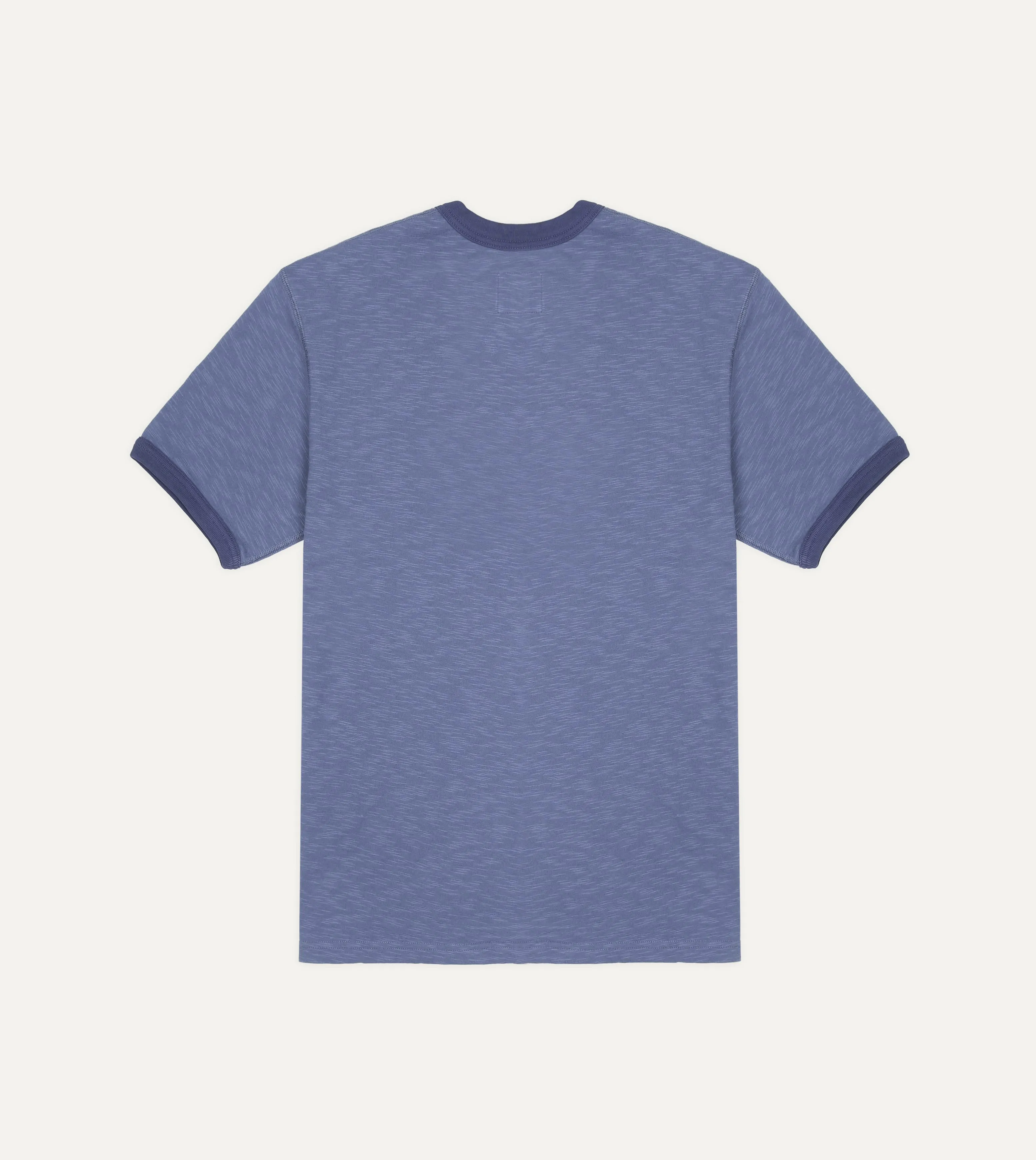 Indigo Tonal Ringer T-Shirt sold by Drake's London product image thumbnail 4