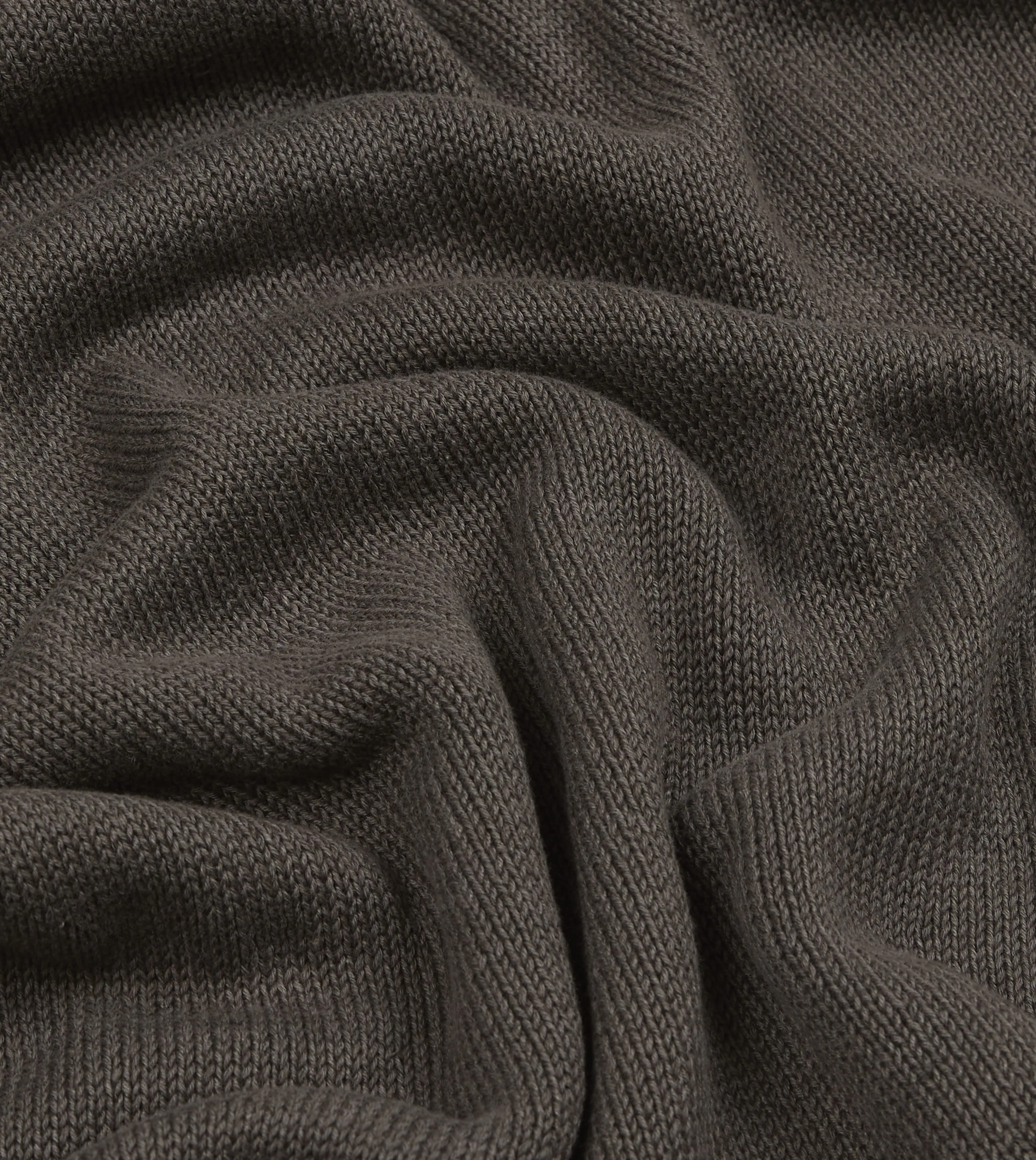 Brown Linen-Cotton Mock Neck Jumper sold by Drake's London product image thumbnail 2