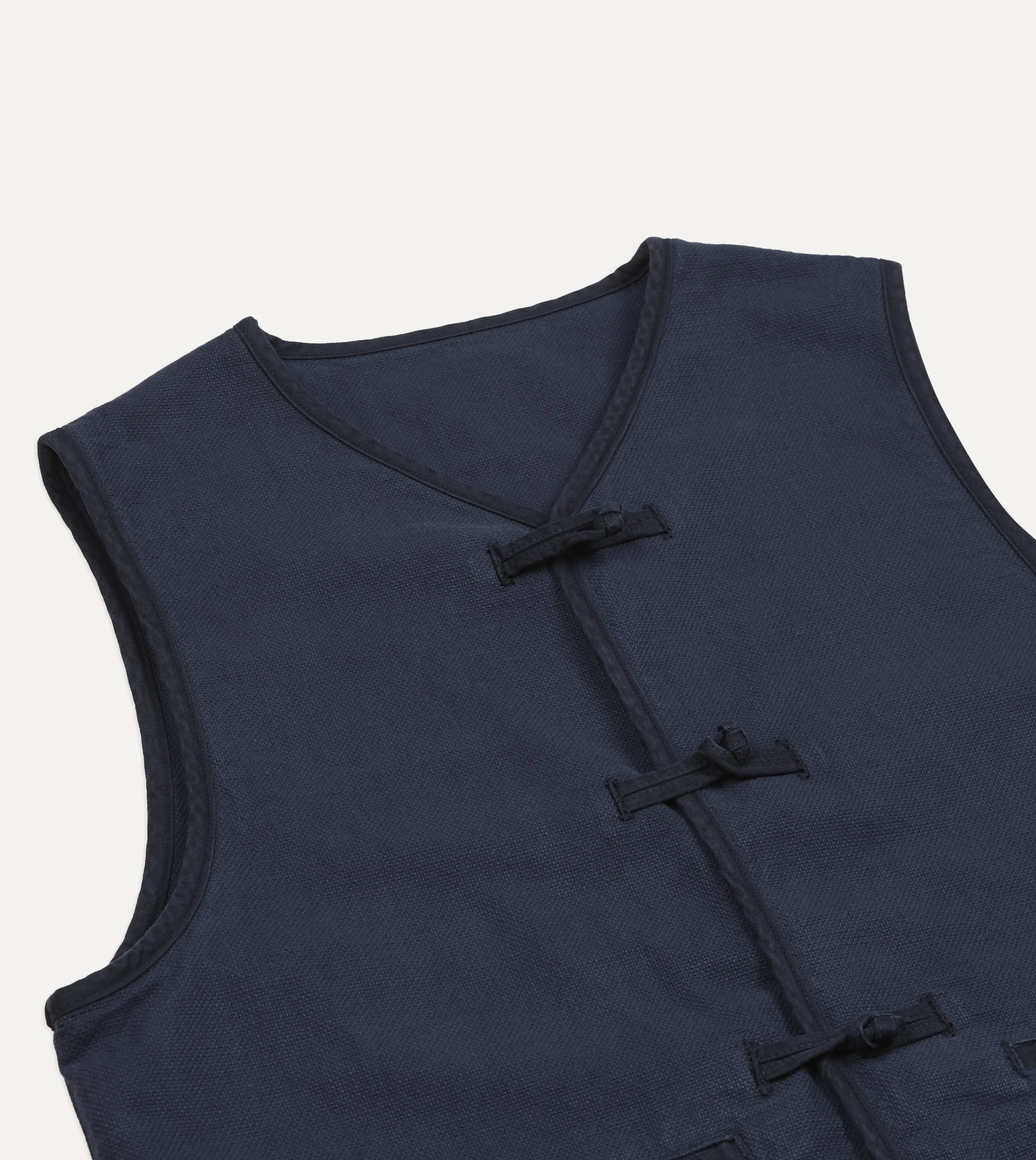 Navy Cotton Artist Vest sold by Drake's London product image thumbnail 4