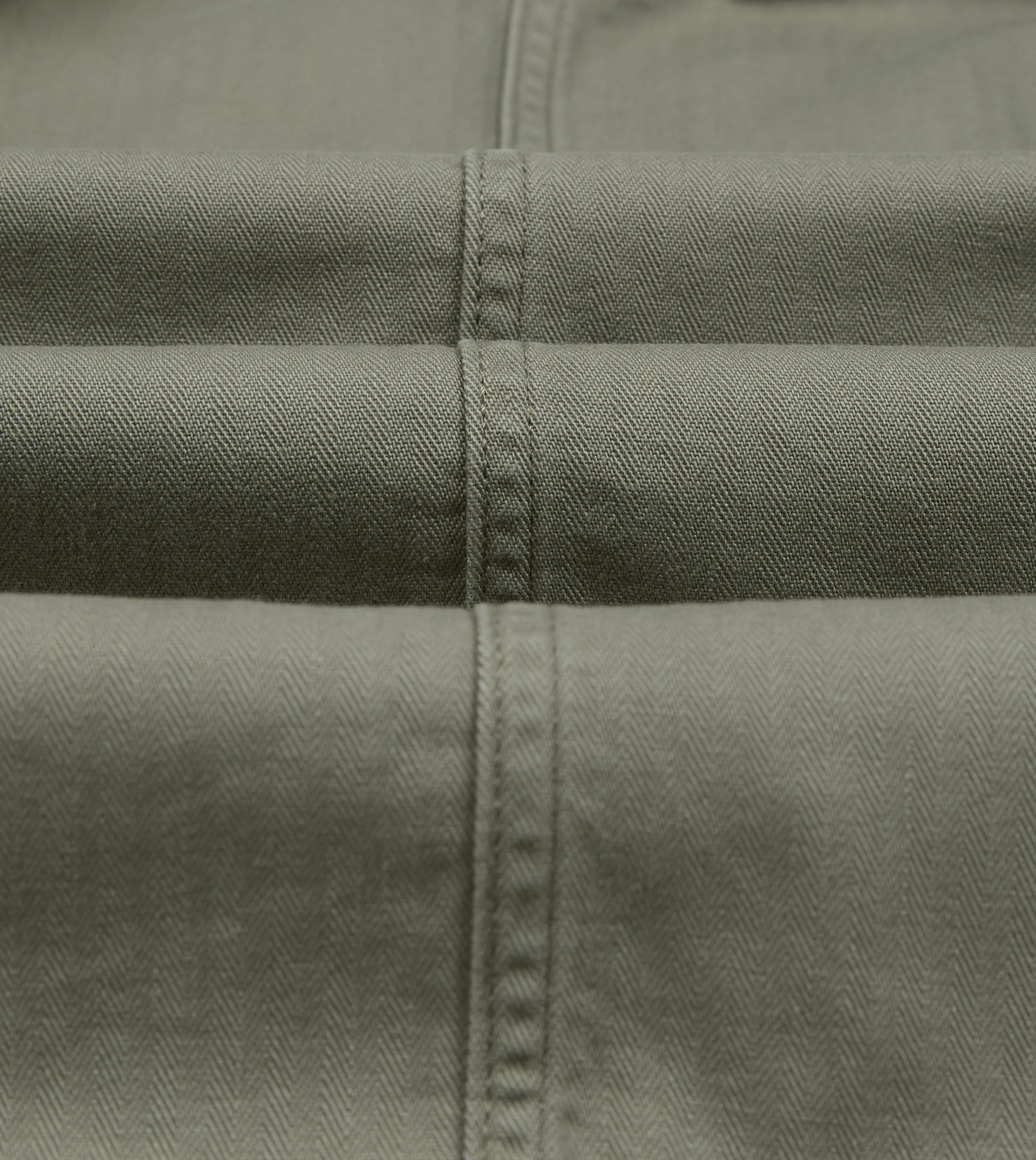 Olive Herringbone Cotton Artist Chore Jacket sold by Drake's London product image thumbnail 3