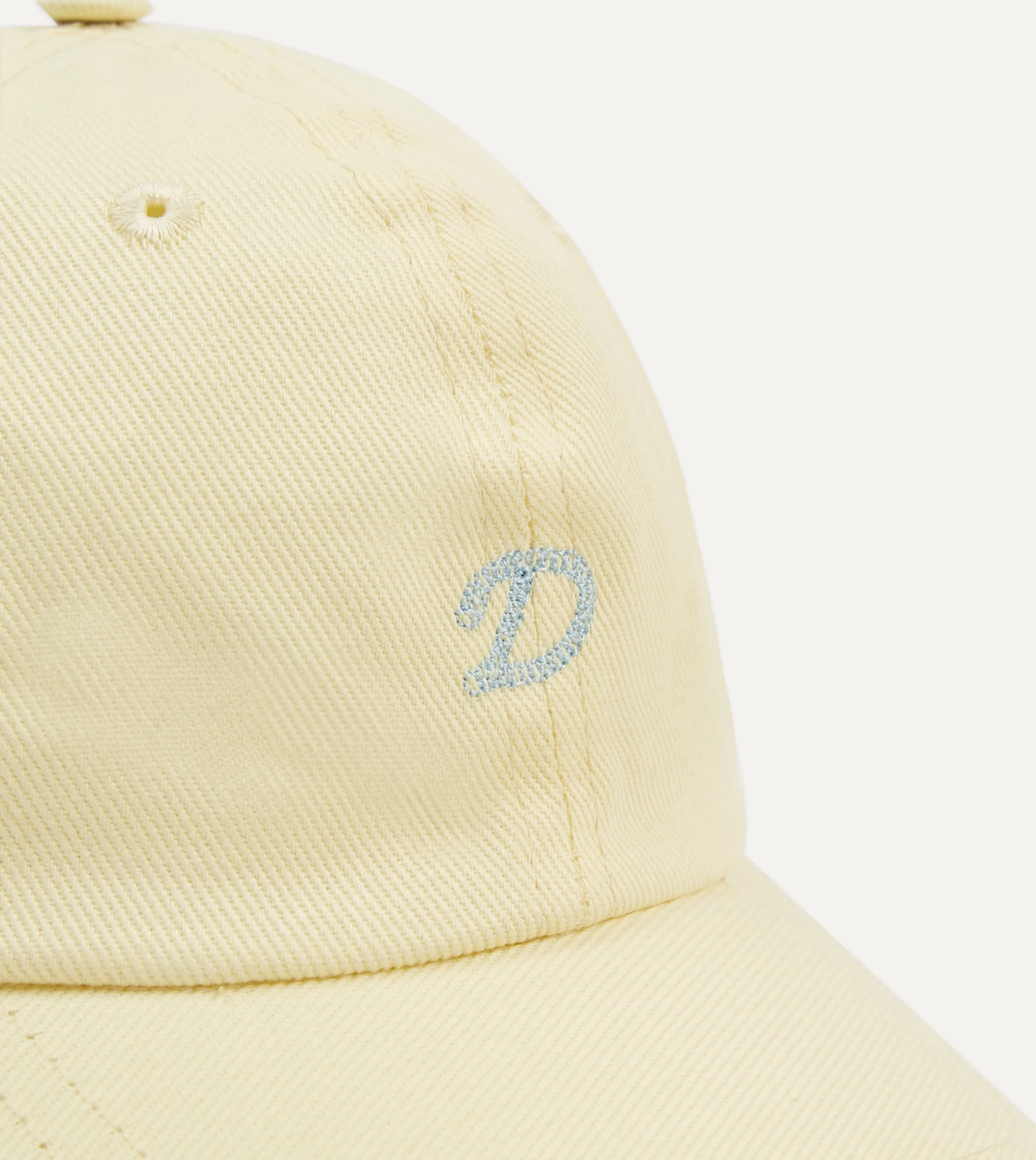 Yellow Chainstitch 'D' Cotton Twill Baseball Cap sold by Drake's London product image thumbnail 2