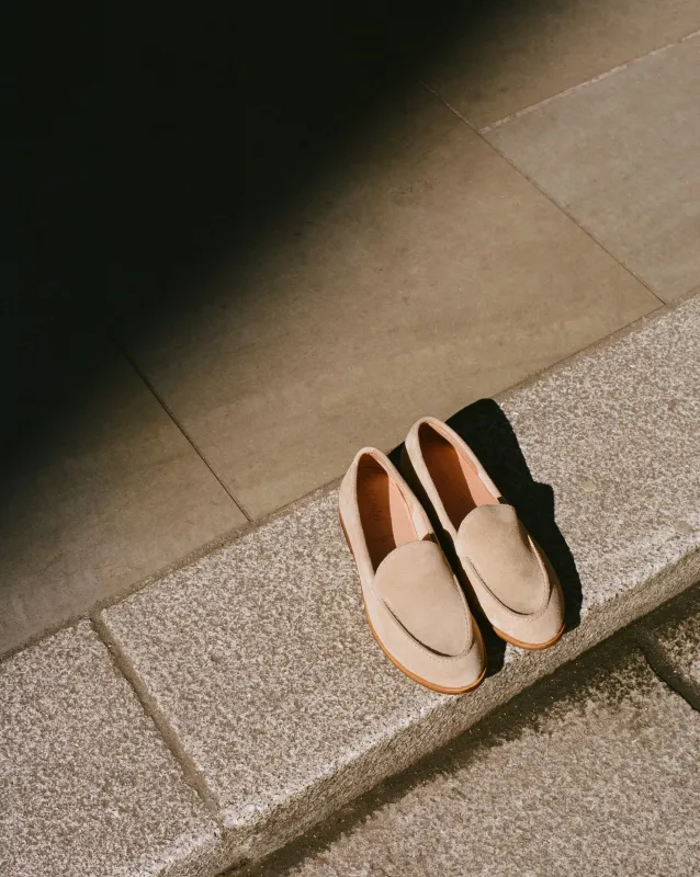 Sand Suede Henri Summer Loafer made by Drake's London