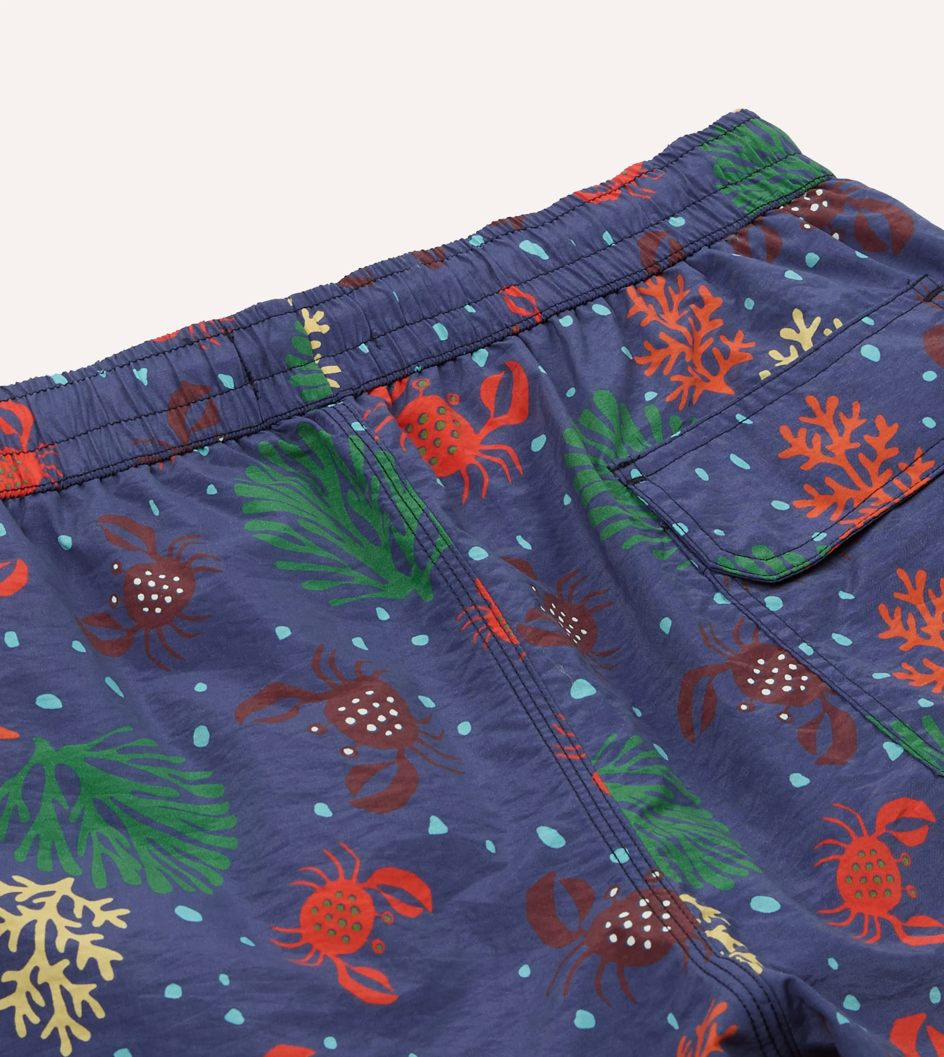 Crab Print Nylon Drawstring Swim Shorts sold by Drake's London product image thumbnail 5