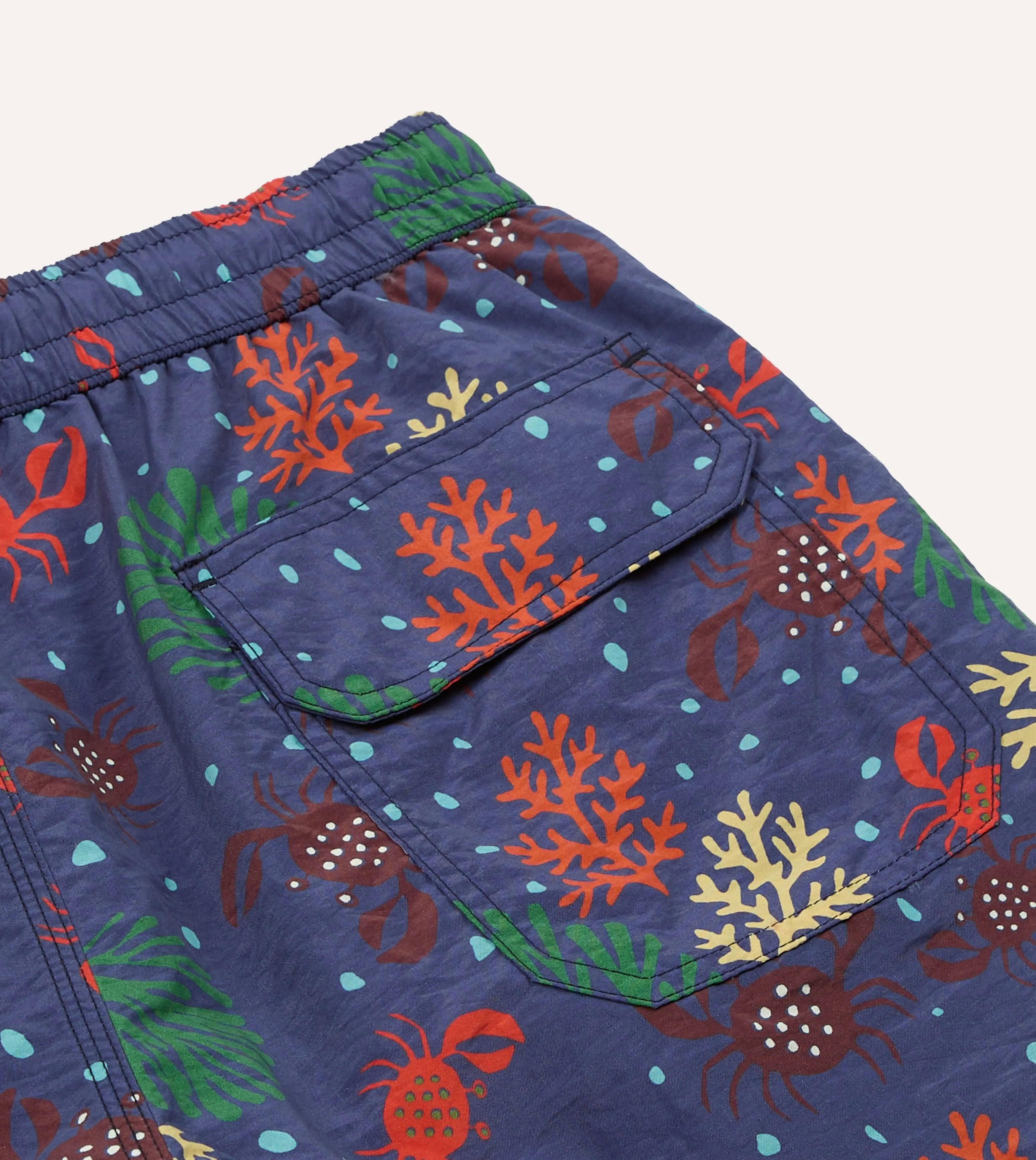 Crab Print Nylon Drawstring Swim Shorts sold by Drake's London product image thumbnail 4