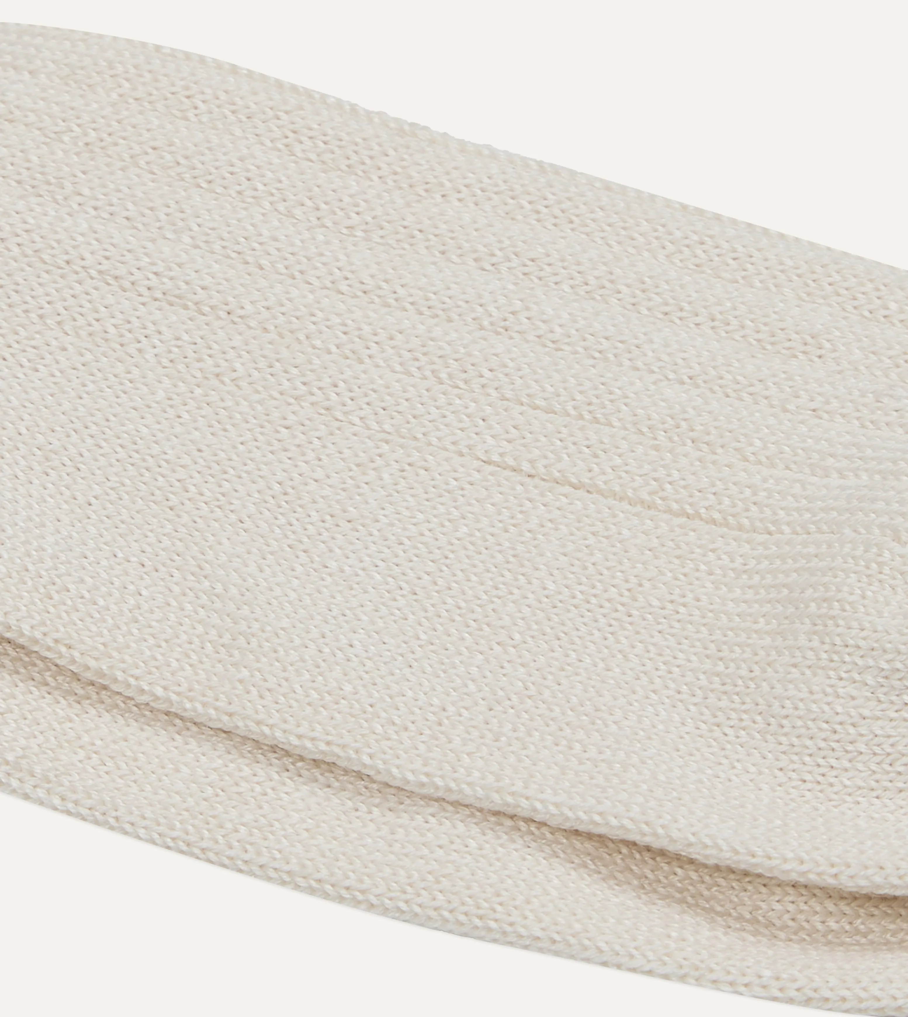 RoToTo Ecru Linen-Cotton Ribbed Socks sold by Drake's London product image thumbnail 2
