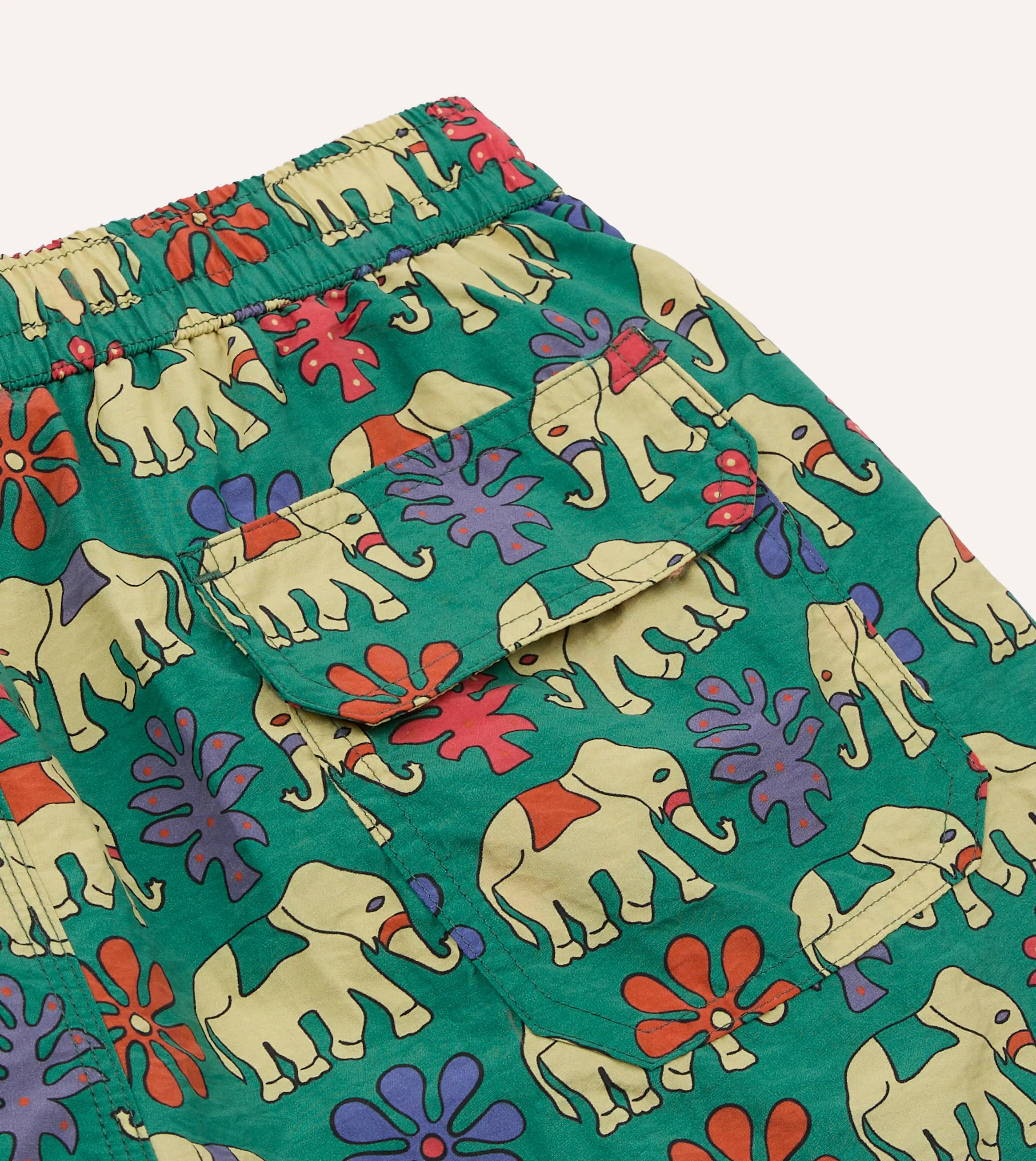 Elephant Print Nylon Drawstring Swim Shorts sold by Drake's London product image thumbnail 4