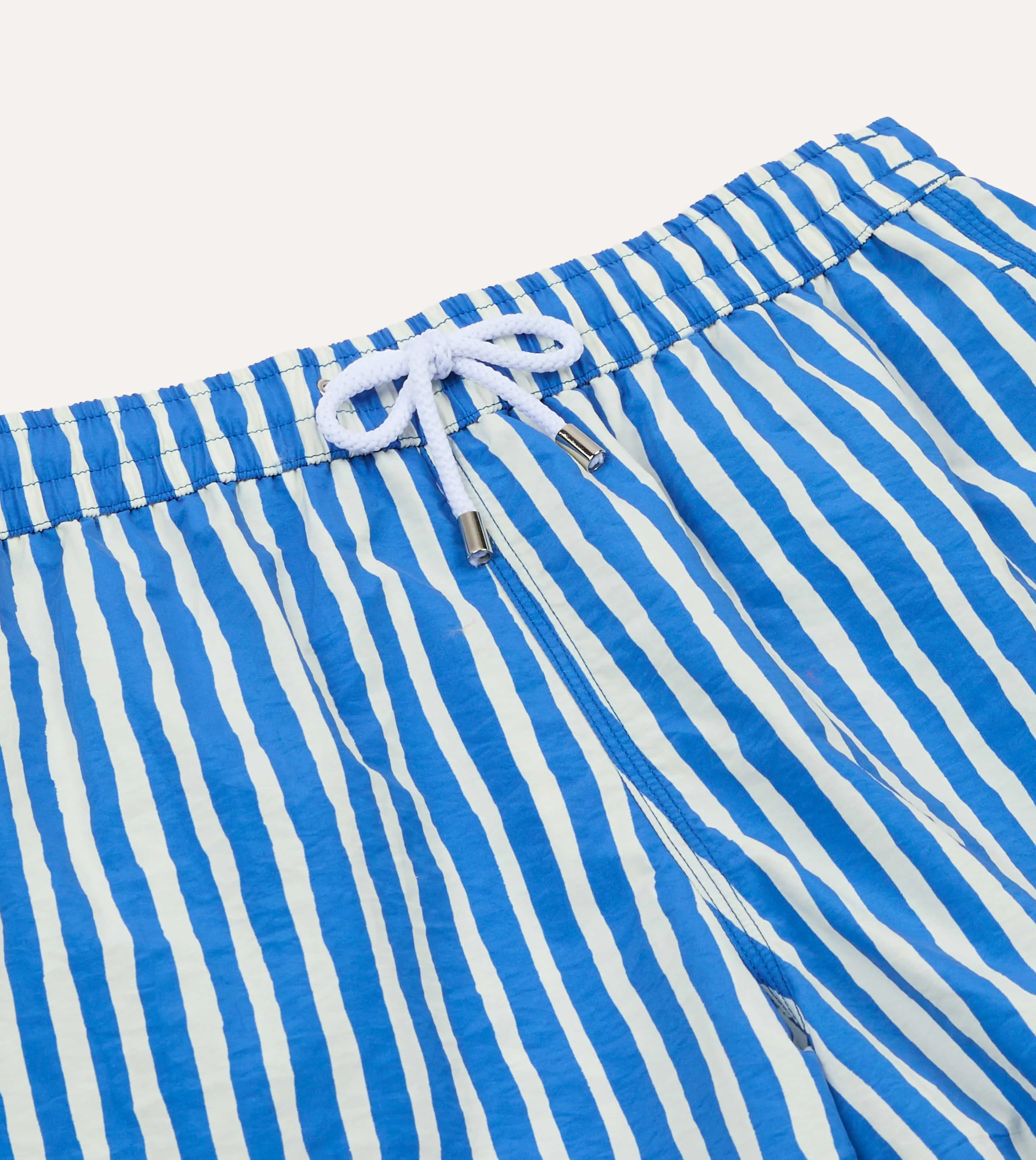 Blue Stripe Print Nylon Drawstring Swim Shorts sold by Drake's London product image thumbnail 3