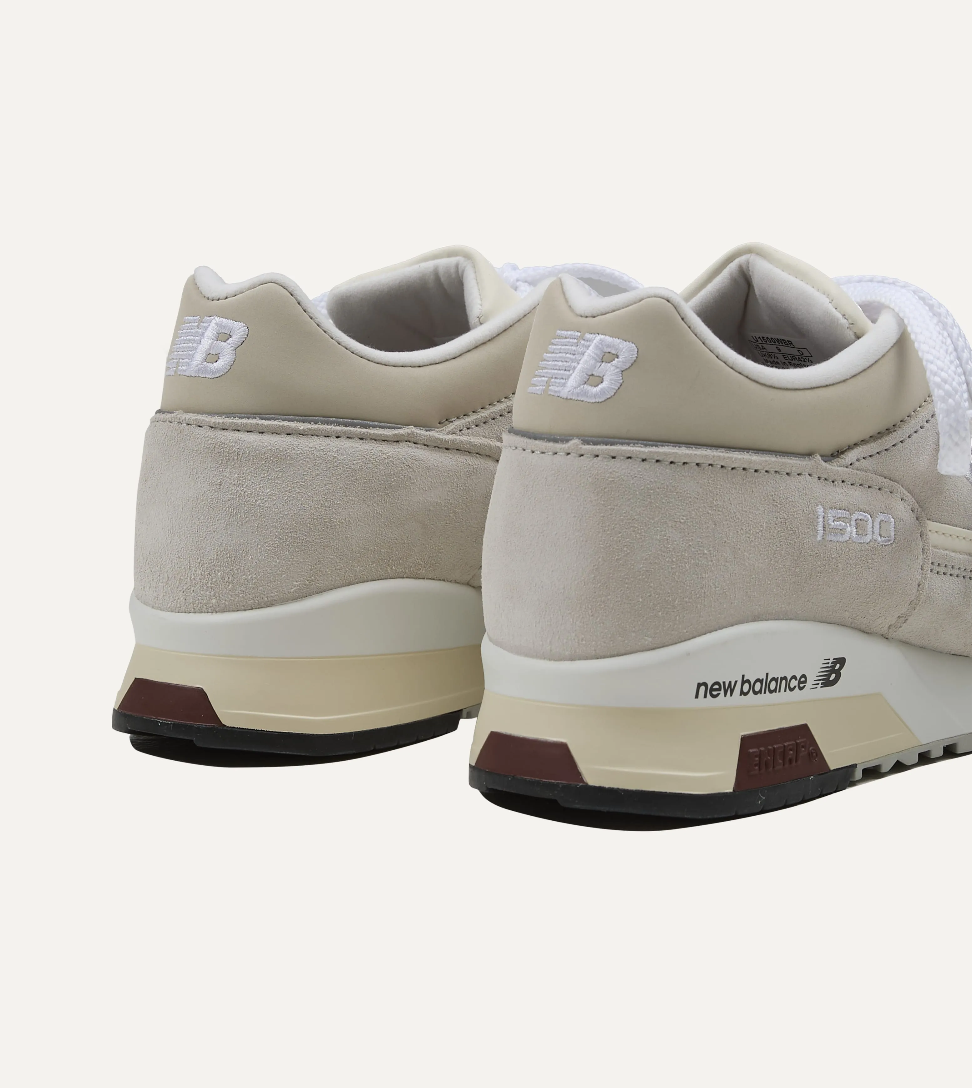 New Balance 'Elevated Essentials' Oyster and Antique White Made in UK 1500 Trainers sold by Drake's London product image thumbnail 5