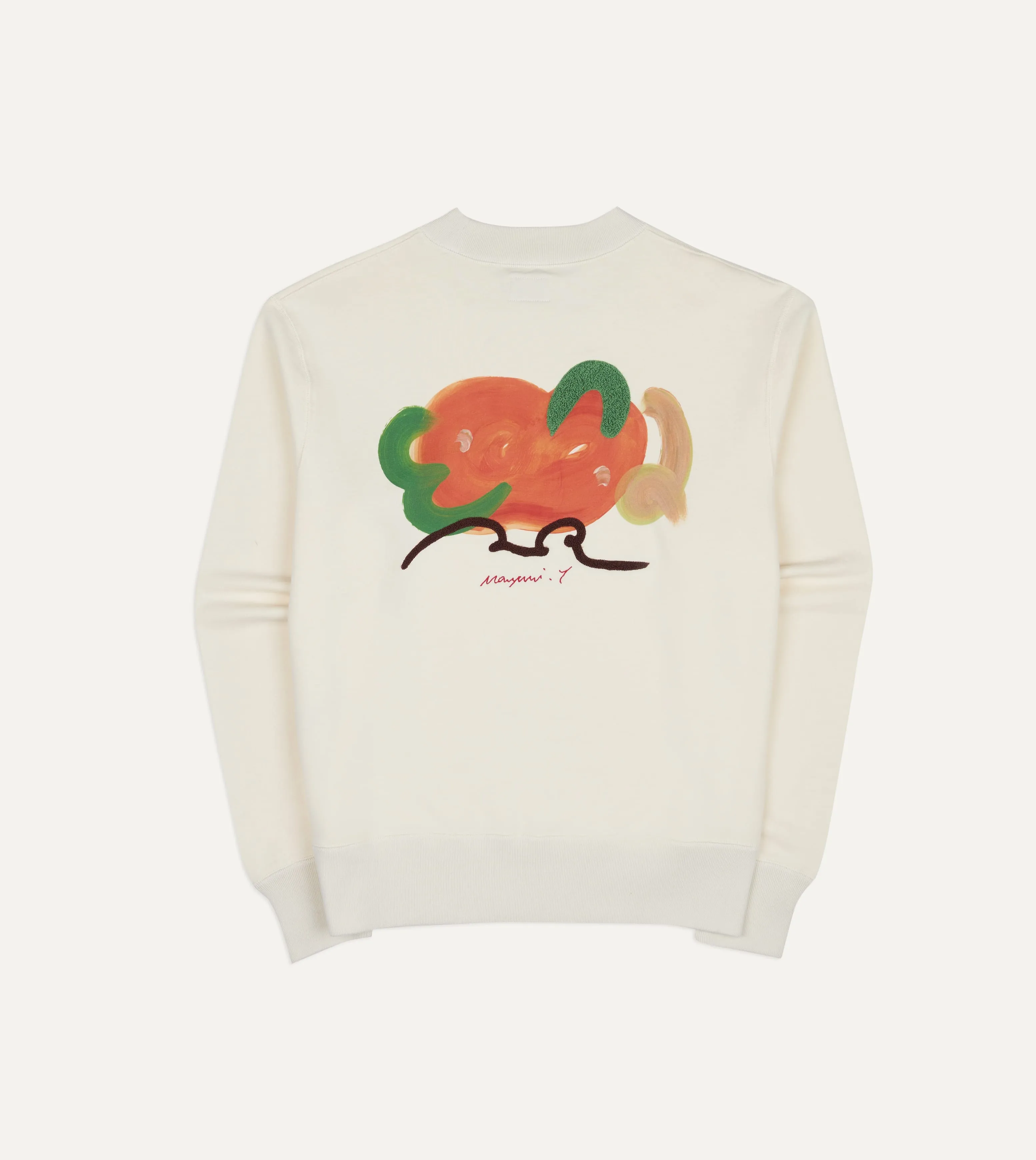 Mayumi Y. for Drake’s Embroidered Cotton Sweatshirt sold by Drake's London product image thumbnail 3