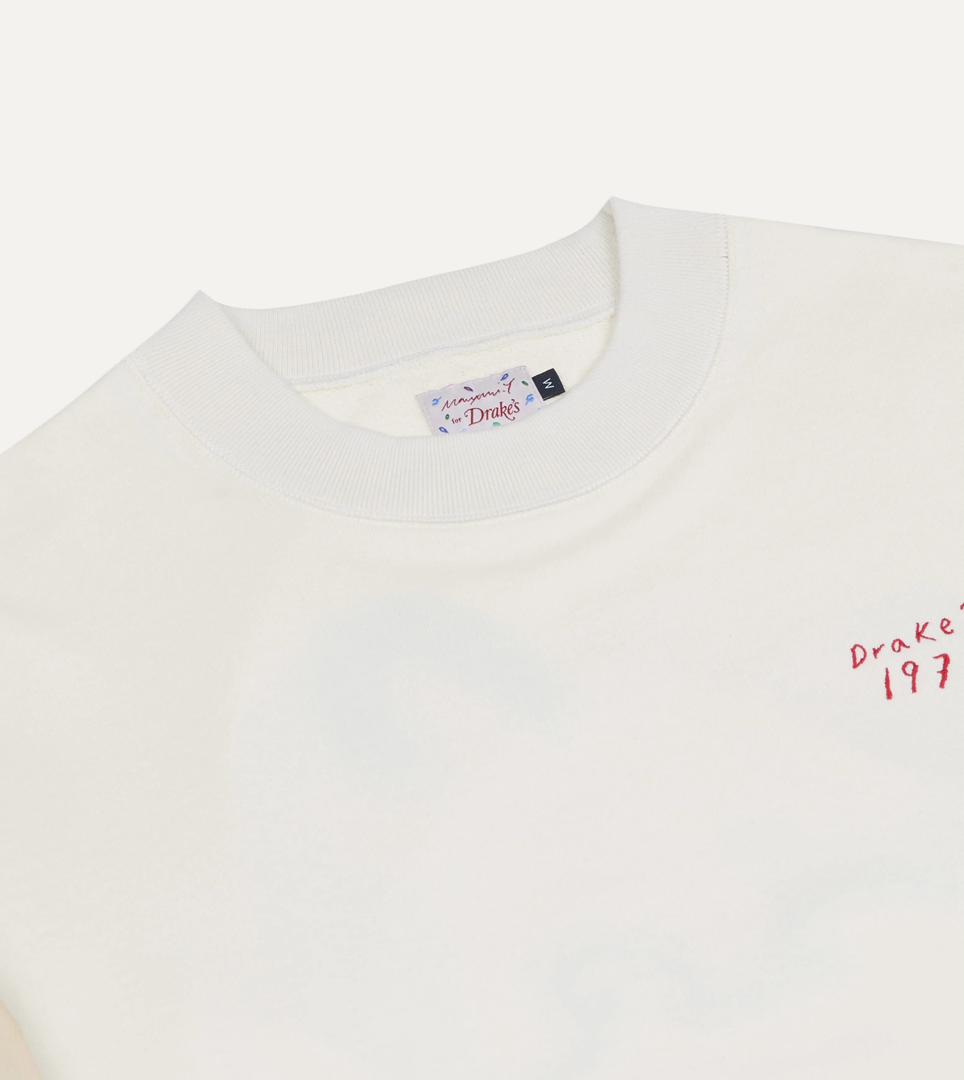 Mayumi Y. for Drake’s Embroidered Cotton Sweatshirt sold by Drake's London product image thumbnail 5