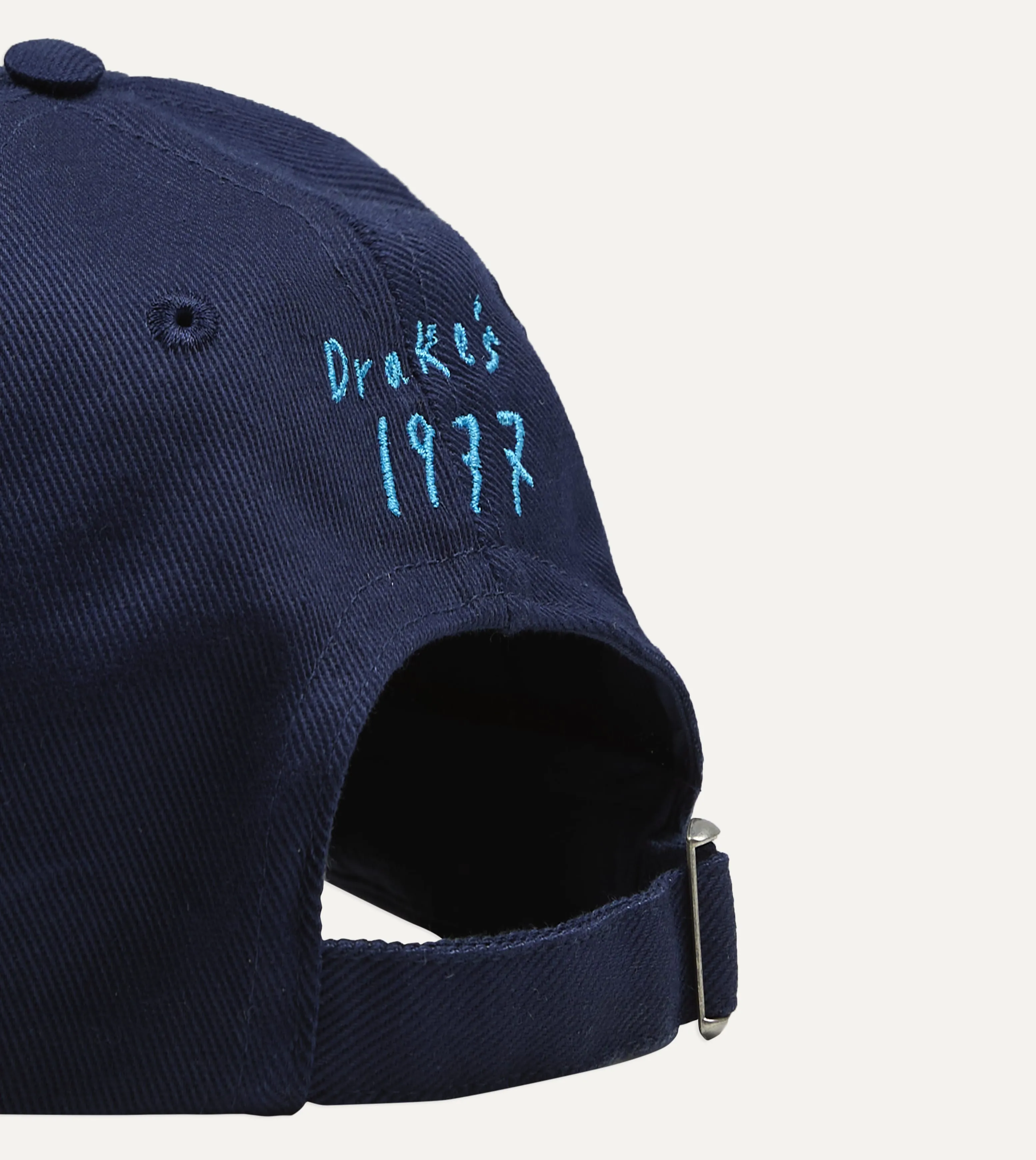 Mayumi Y. for Drake’s Navy Cotton Twill Baseball Cap sold by Drake's London product image thumbnail 3