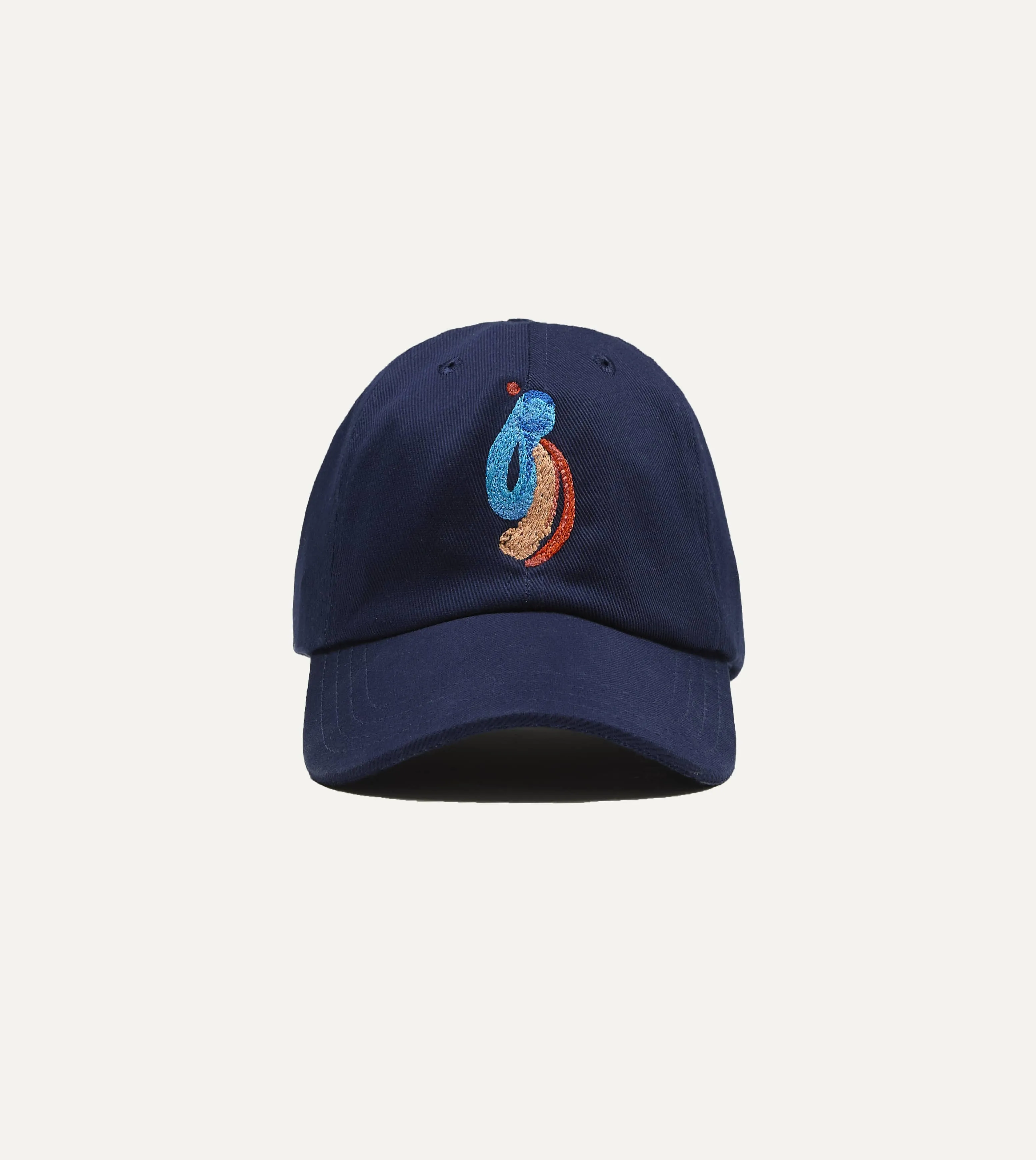 Mayumi Y. for Drake’s Navy Cotton Twill Baseball Cap sold by Drake's London product image thumbnail 2
