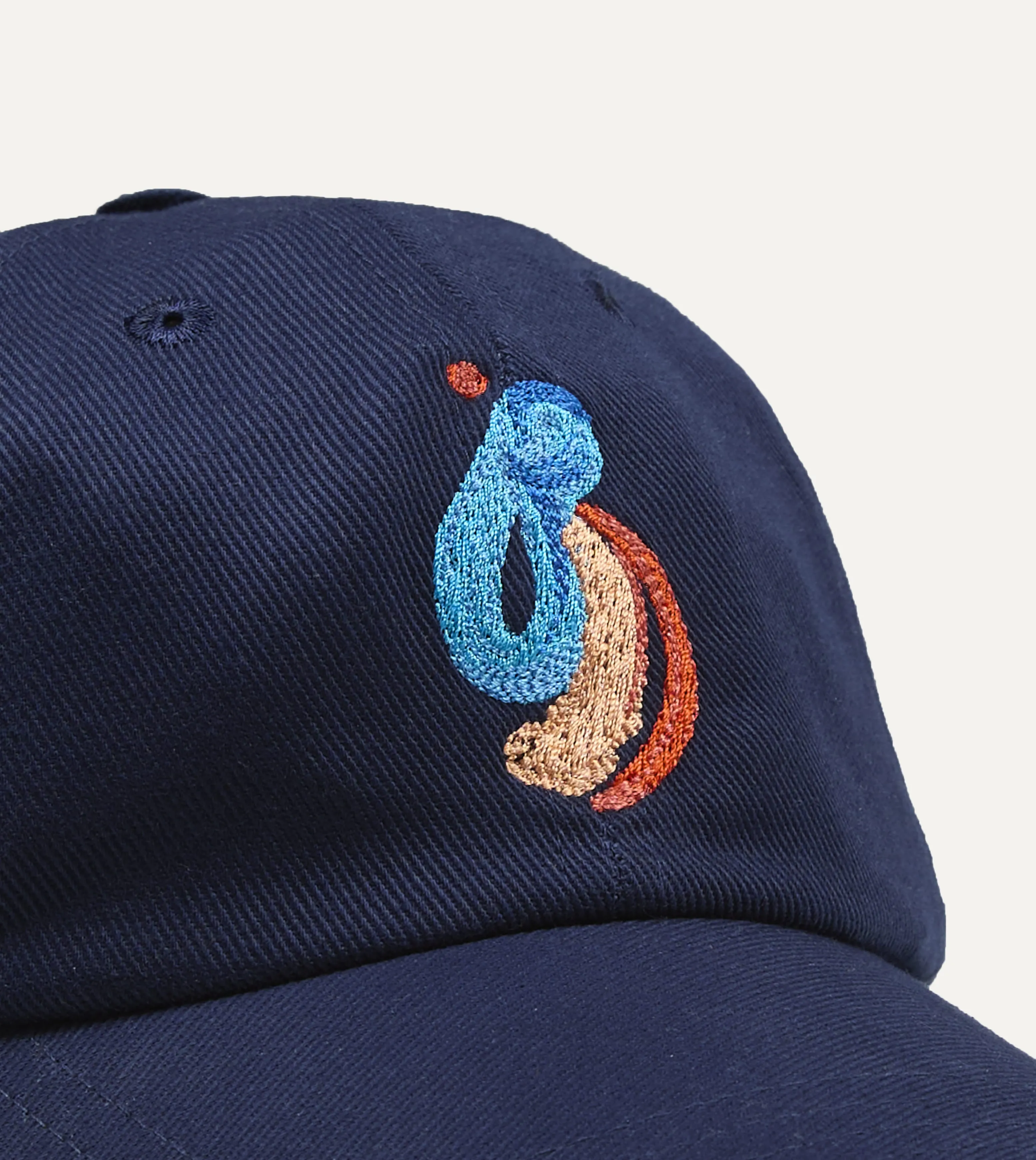 Mayumi Y. for Drake’s Navy Cotton Twill Baseball Cap sold by Drake's London product image thumbnail 4
