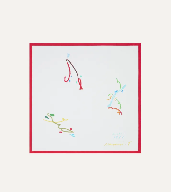 Mayumi Y. for Drake’s Pastel Print Silk Bandana made by Drake's London