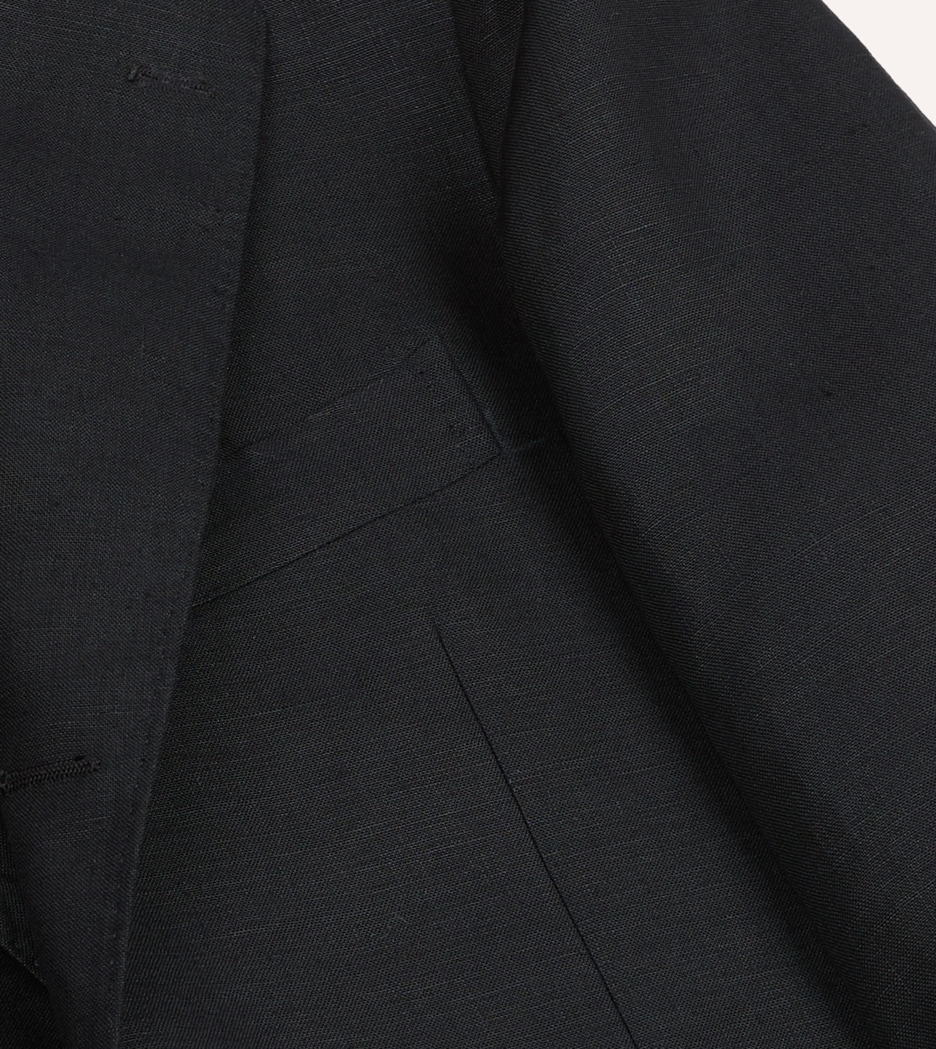 Black Irish Linen Tailored Jacket sold by Drake's London product image thumbnail 4