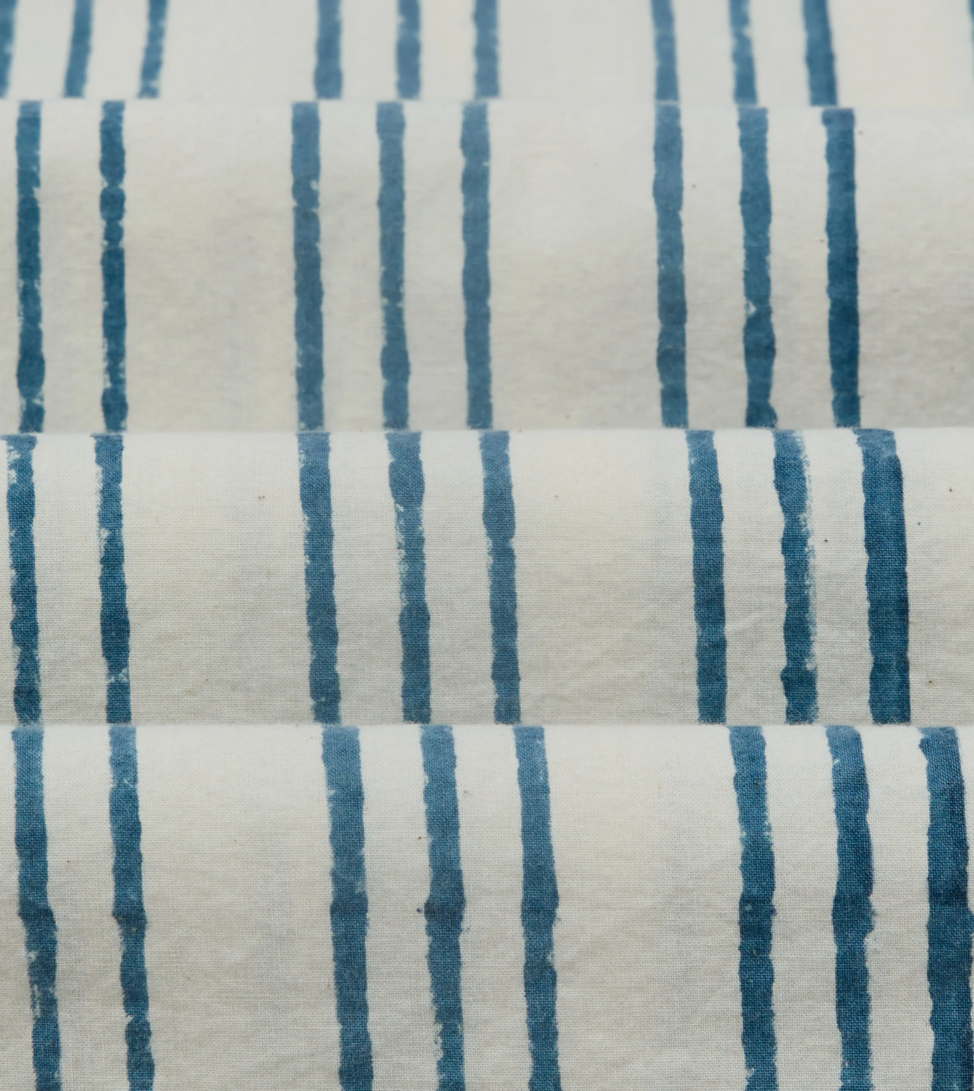 Indigo Triple Stripe Block Print Cotton Camp Collar Short Sleeve Shirt sold by Drake's London product image thumbnail 4