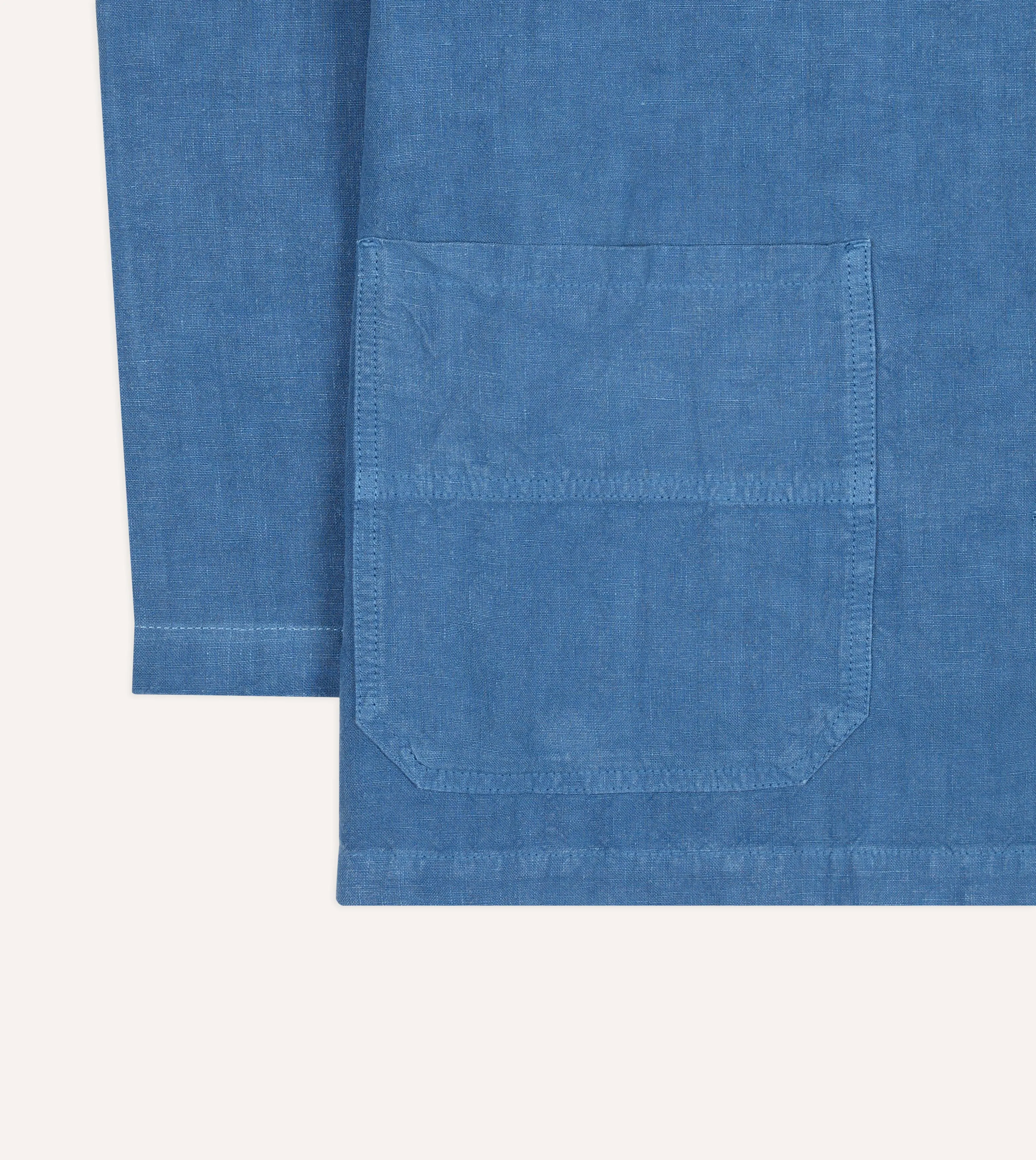 Blue Linen Smock sold by Drake's London product image thumbnail 5