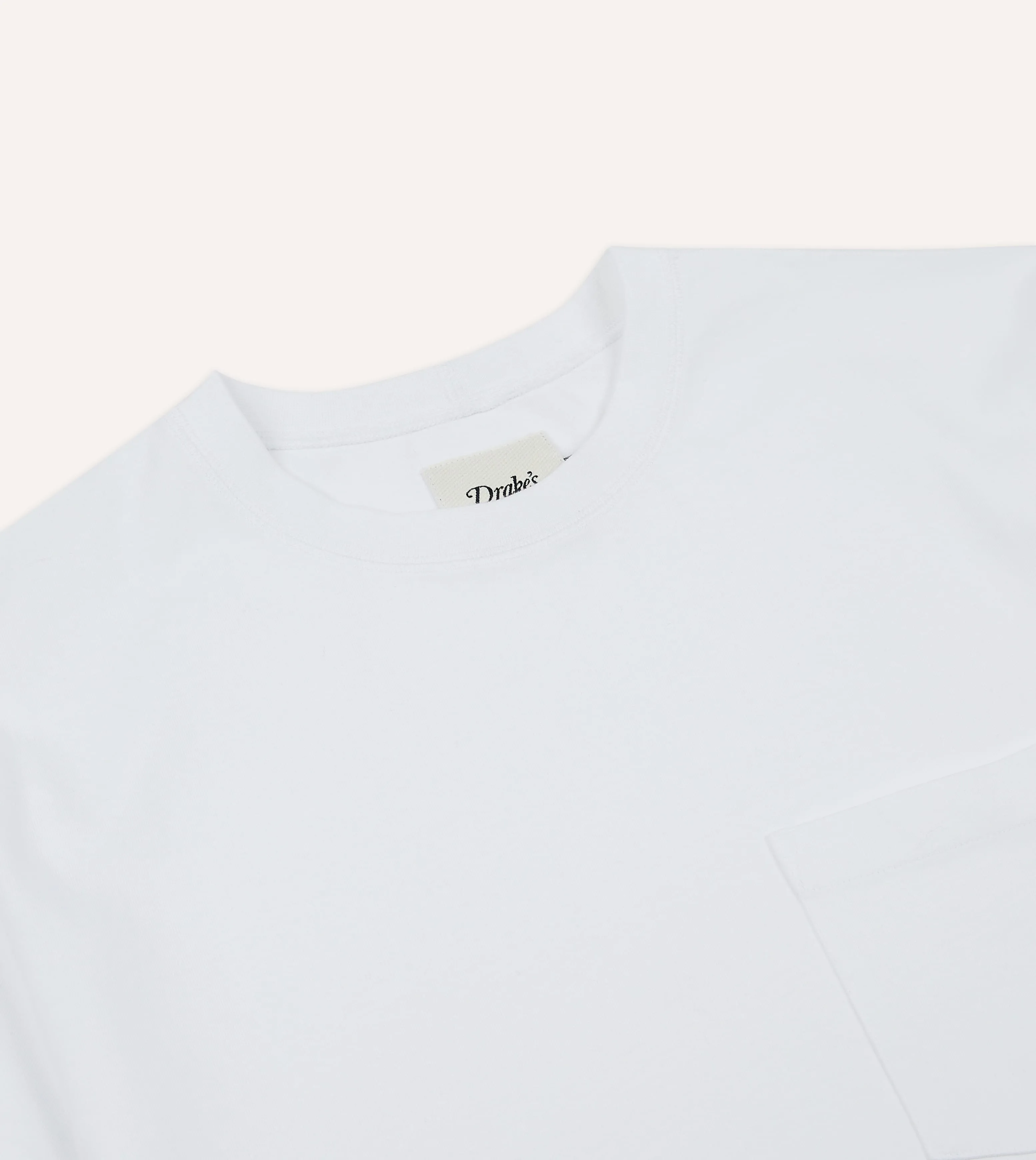 White Printed Stripe Hiking T-Shirt sold by Drake's London product image thumbnail 3