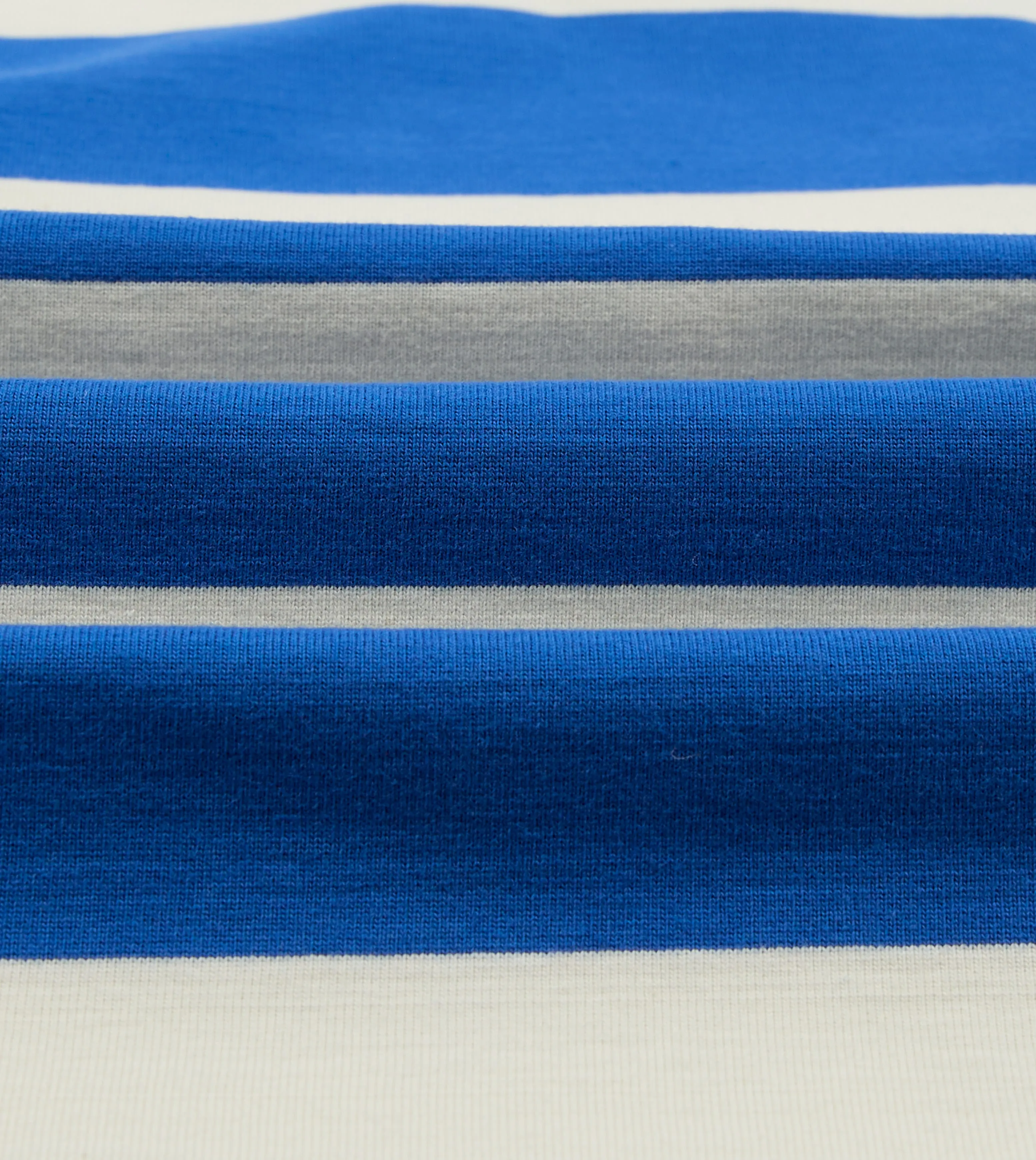 Blue and White Stripe Raglan Sleeve Hiking T-Shirt sold by Drake's London product image thumbnail 2