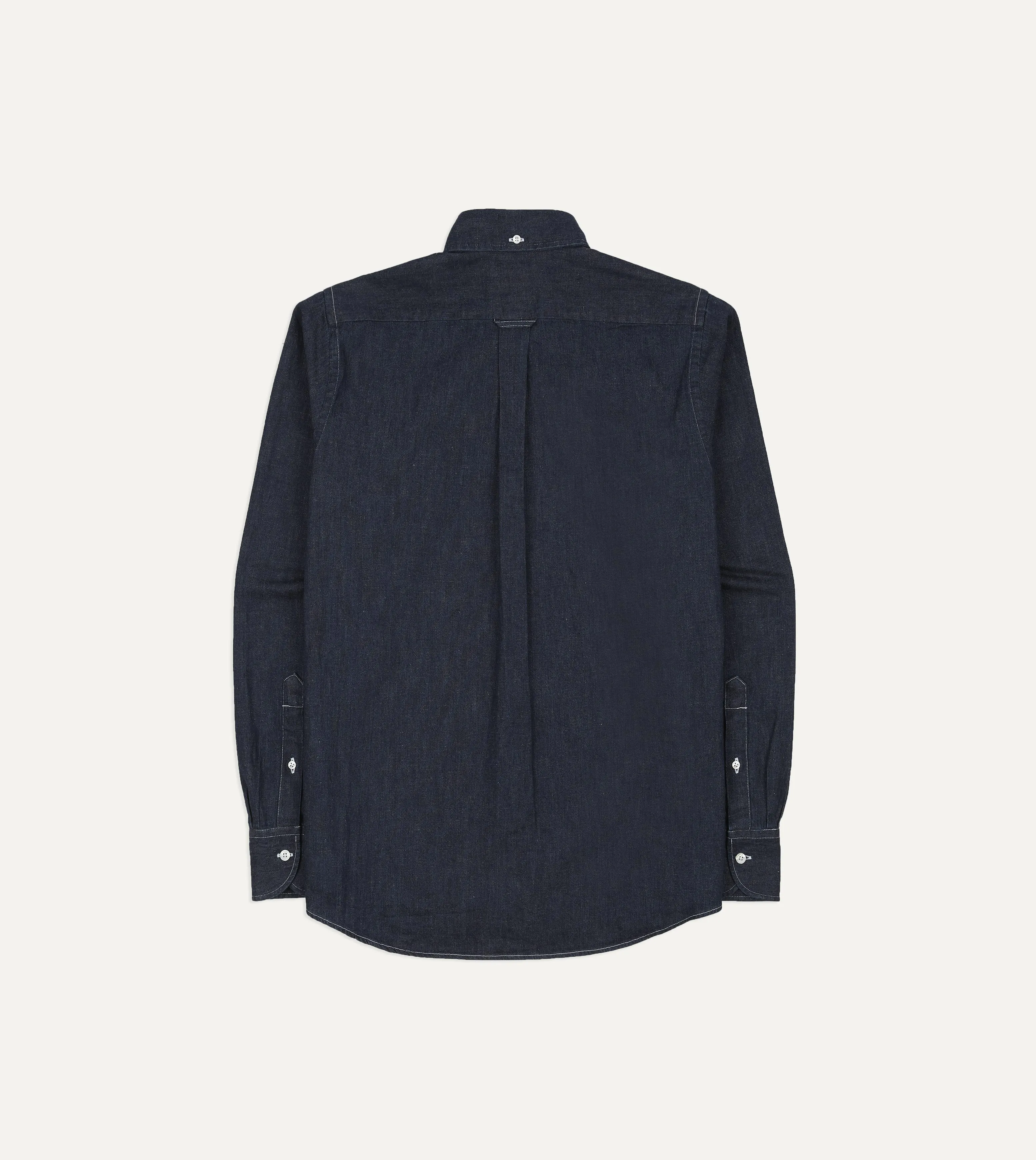 Indigo Rinse Denim Button-Down Shirt sold by Drake's London product image thumbnail 5