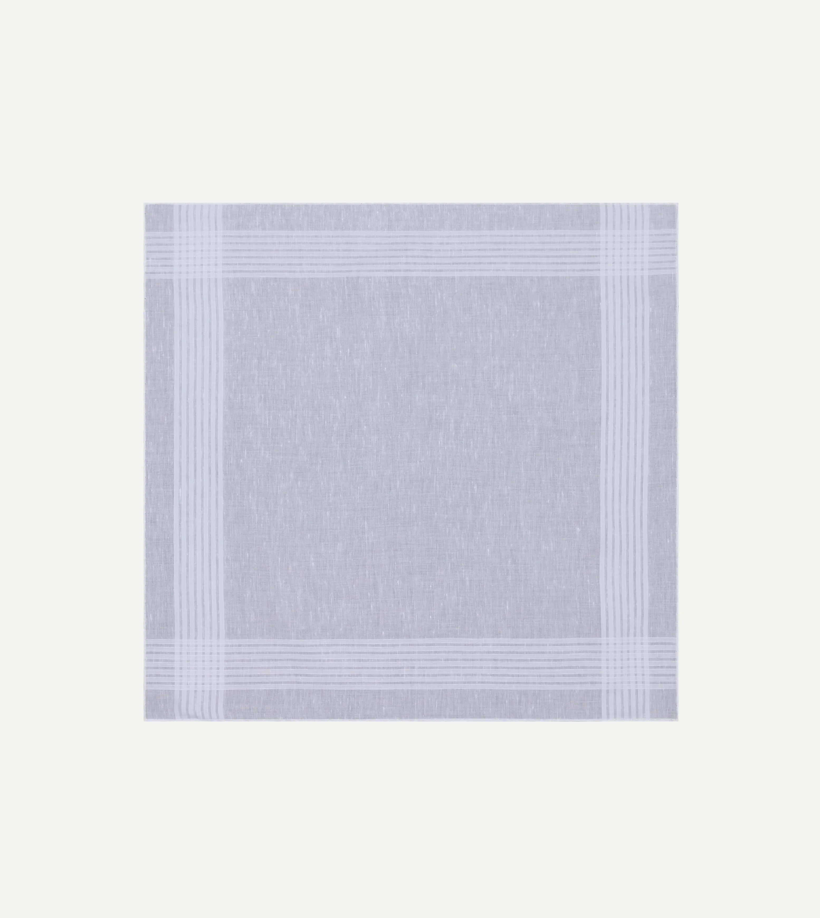 White Cotton-Linen Handkerchief sold by Drake's London
