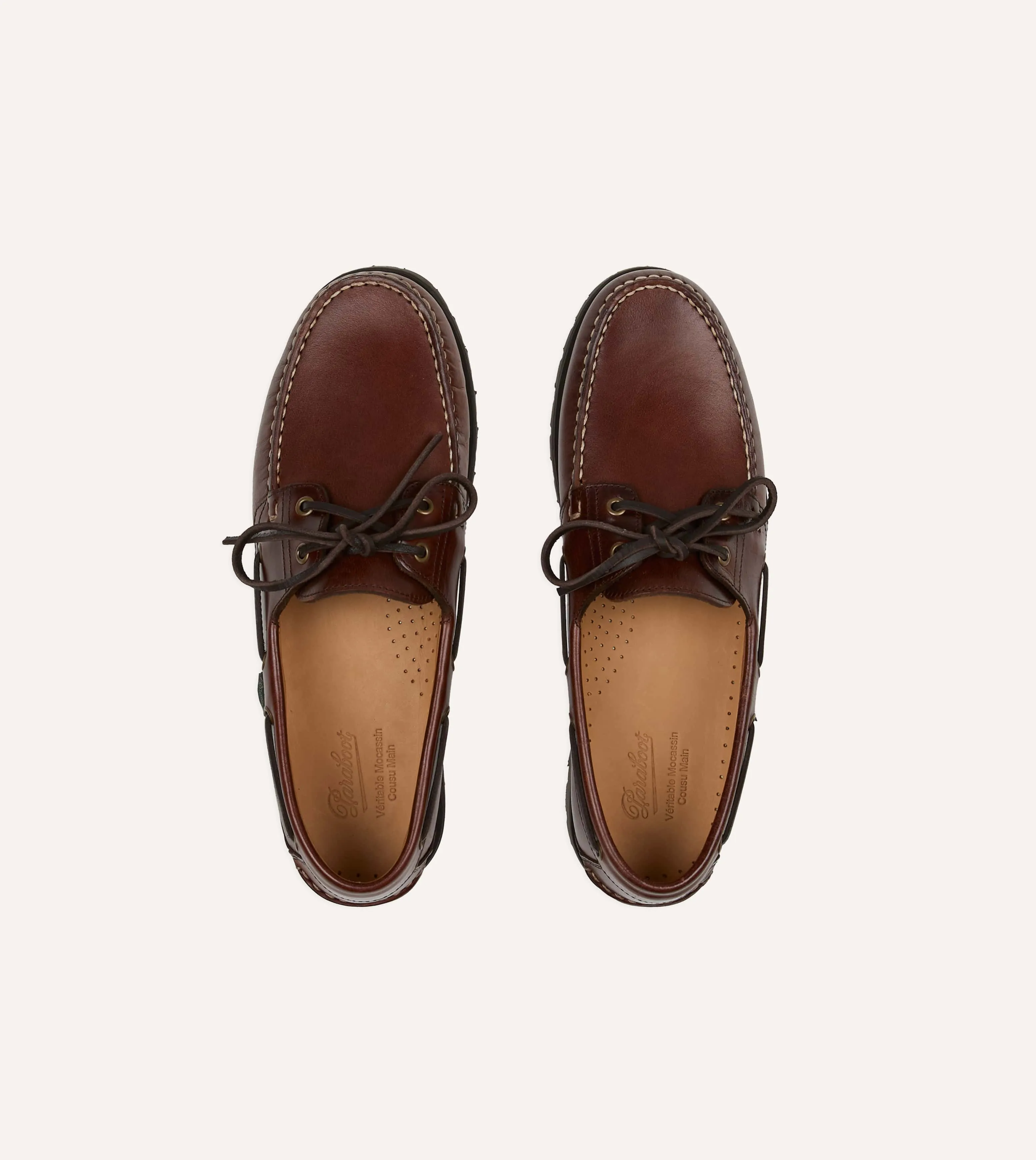 Paraboot Malo Lisse América Leather Boat Shoe sold by Drake's London product image thumbnail 4