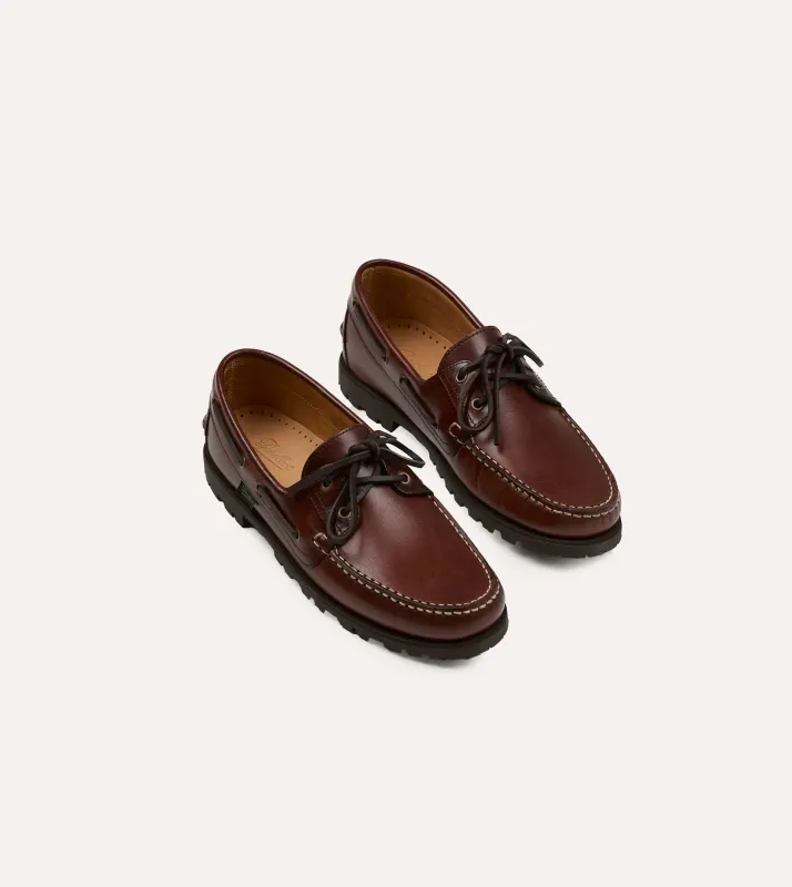 Paraboot Malo Lisse América Leather Boat Shoe made by Drake's London