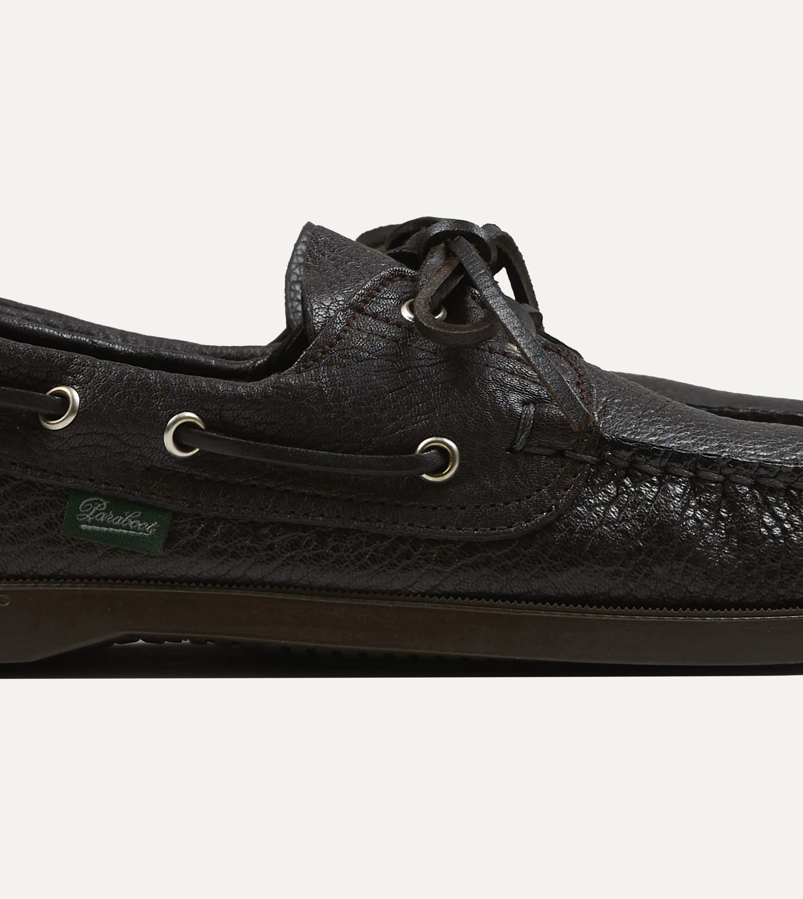 Paraboot Barth Brown Cerf Leather Boat Shoe sold by Drake's London product image thumbnail 3