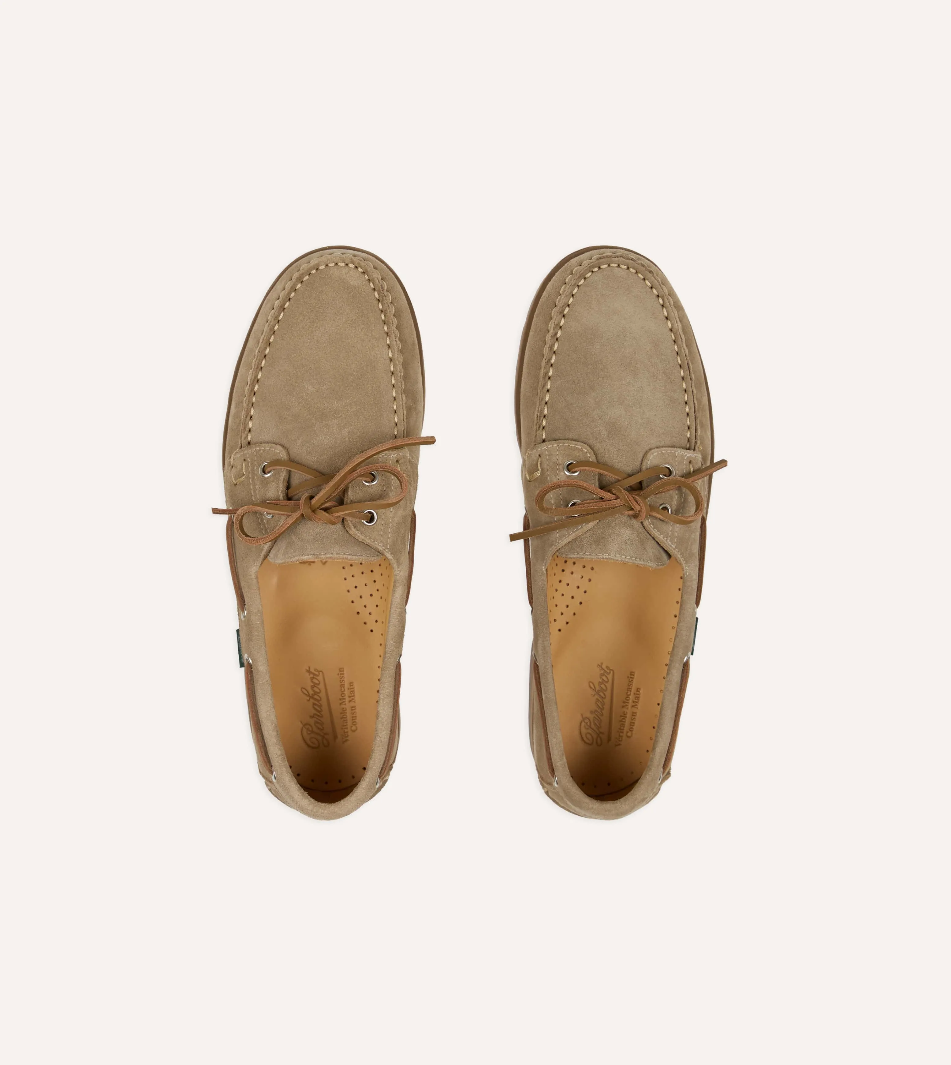 Paraboot Malo Vel Sand Suede Boat Shoe sold by Drake's London product image thumbnail 4