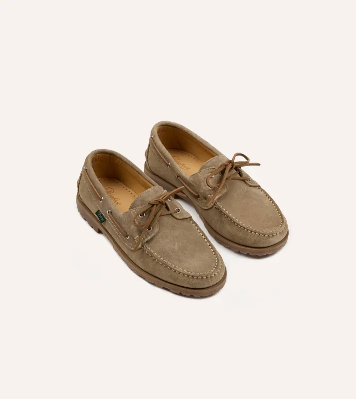 Paraboot Malo Vel Sand Suede Boat Shoe made by Drake's London