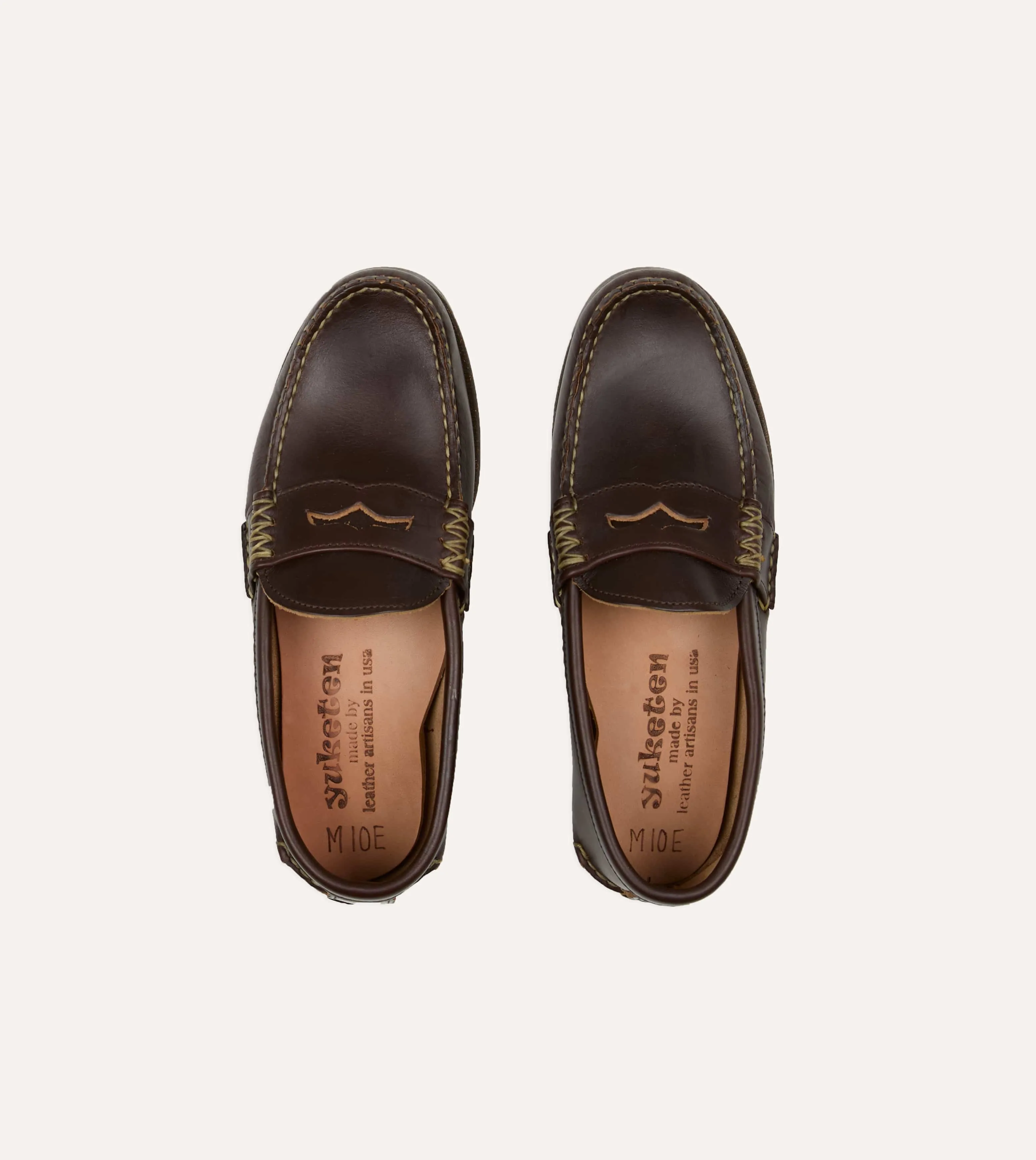 Yuketen Brown Loafer with Camp Sole sold by Drake's London product image thumbnail 4