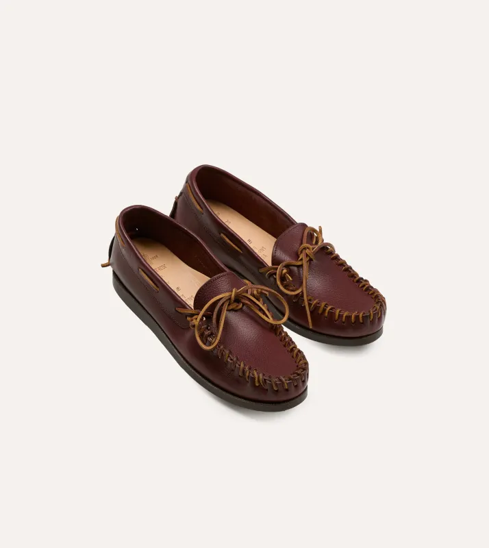 Yuketen Brown Scout Moccasin Boat Shoe made by Drake's London