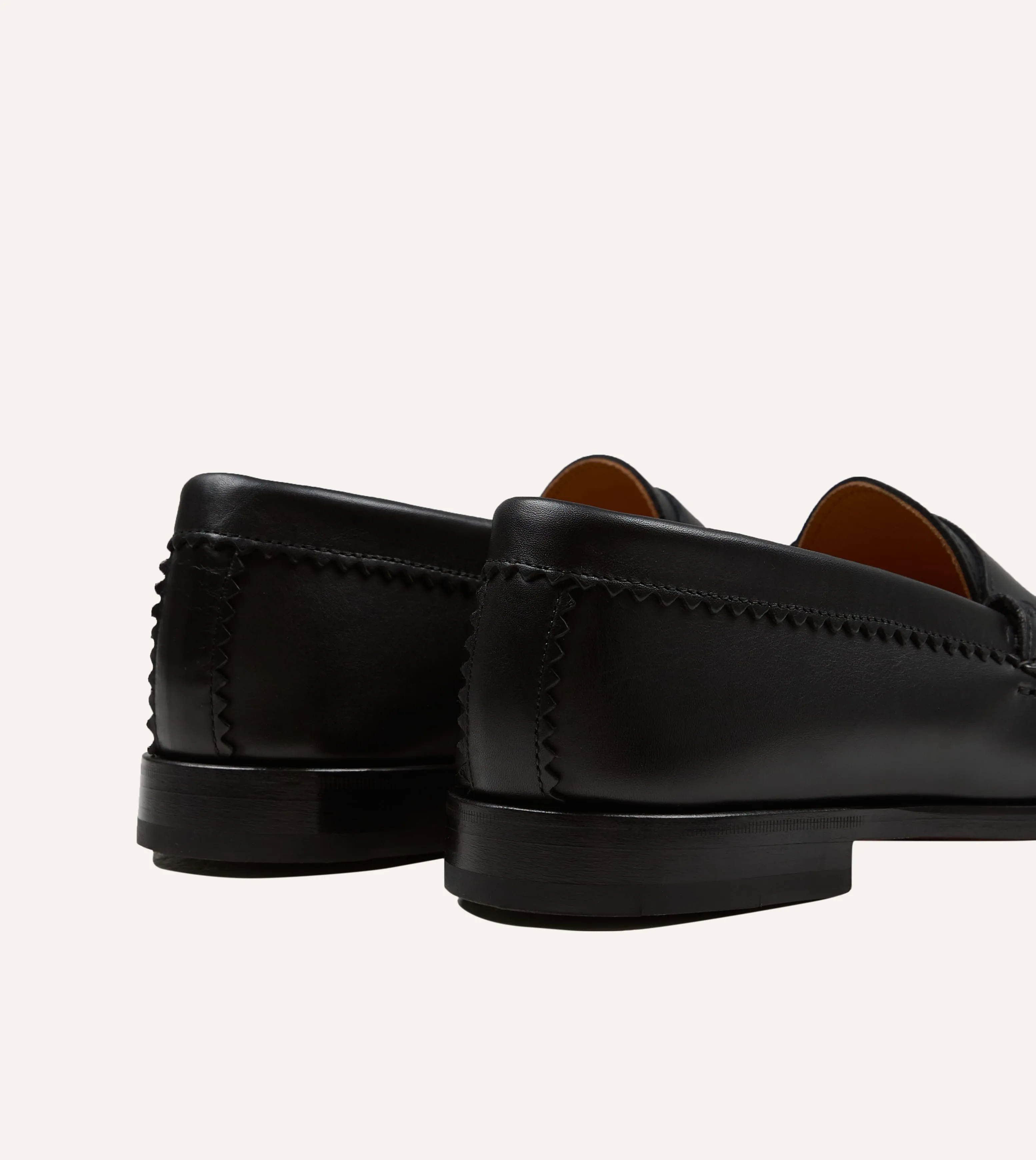 Yuketen Black Leather Rob's Loafer sold by Drake's London product image thumbnail 5