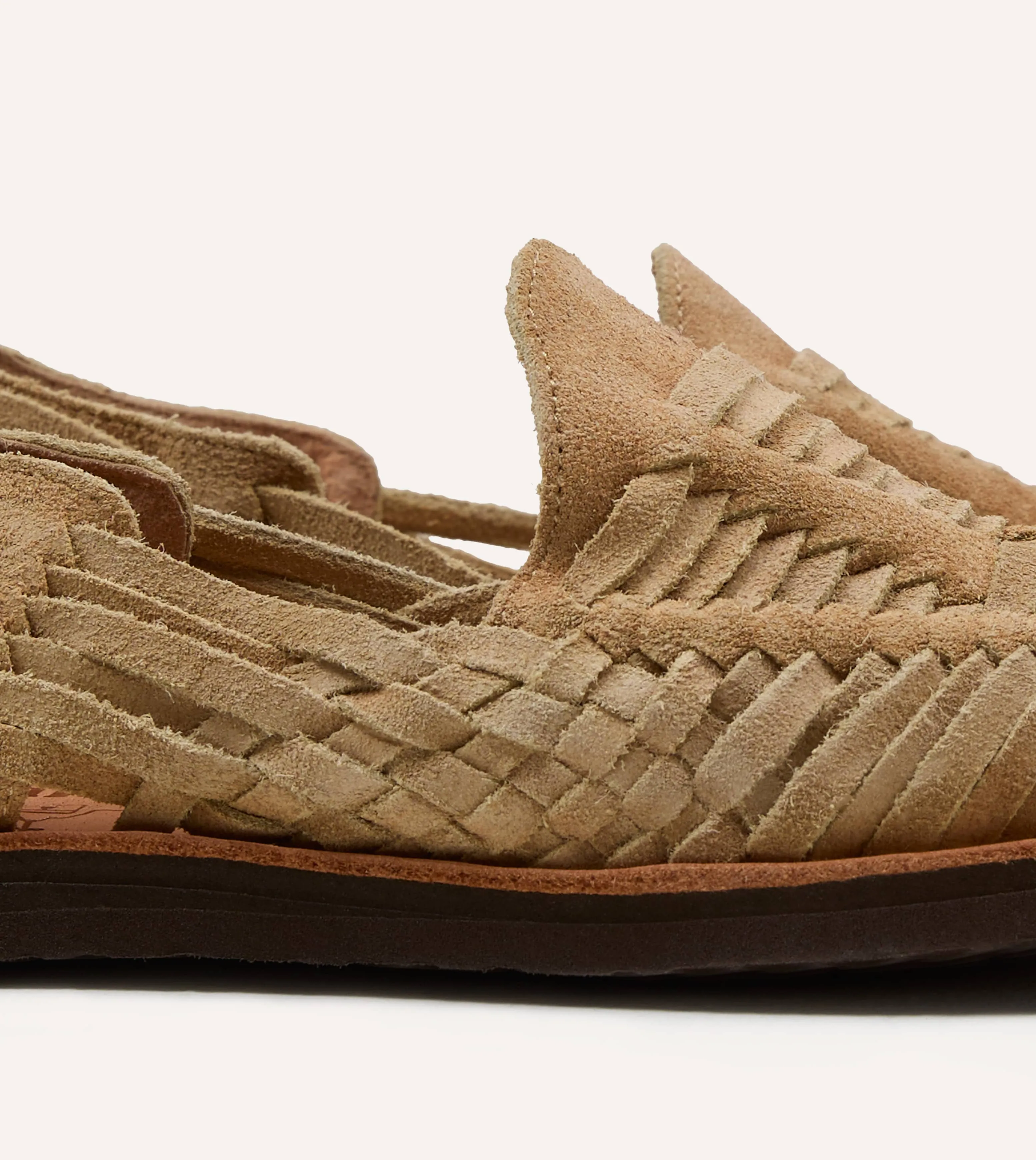 Chamula Khaki Suede Cancun Woven Sandal sold by Drake's London product image thumbnail 3