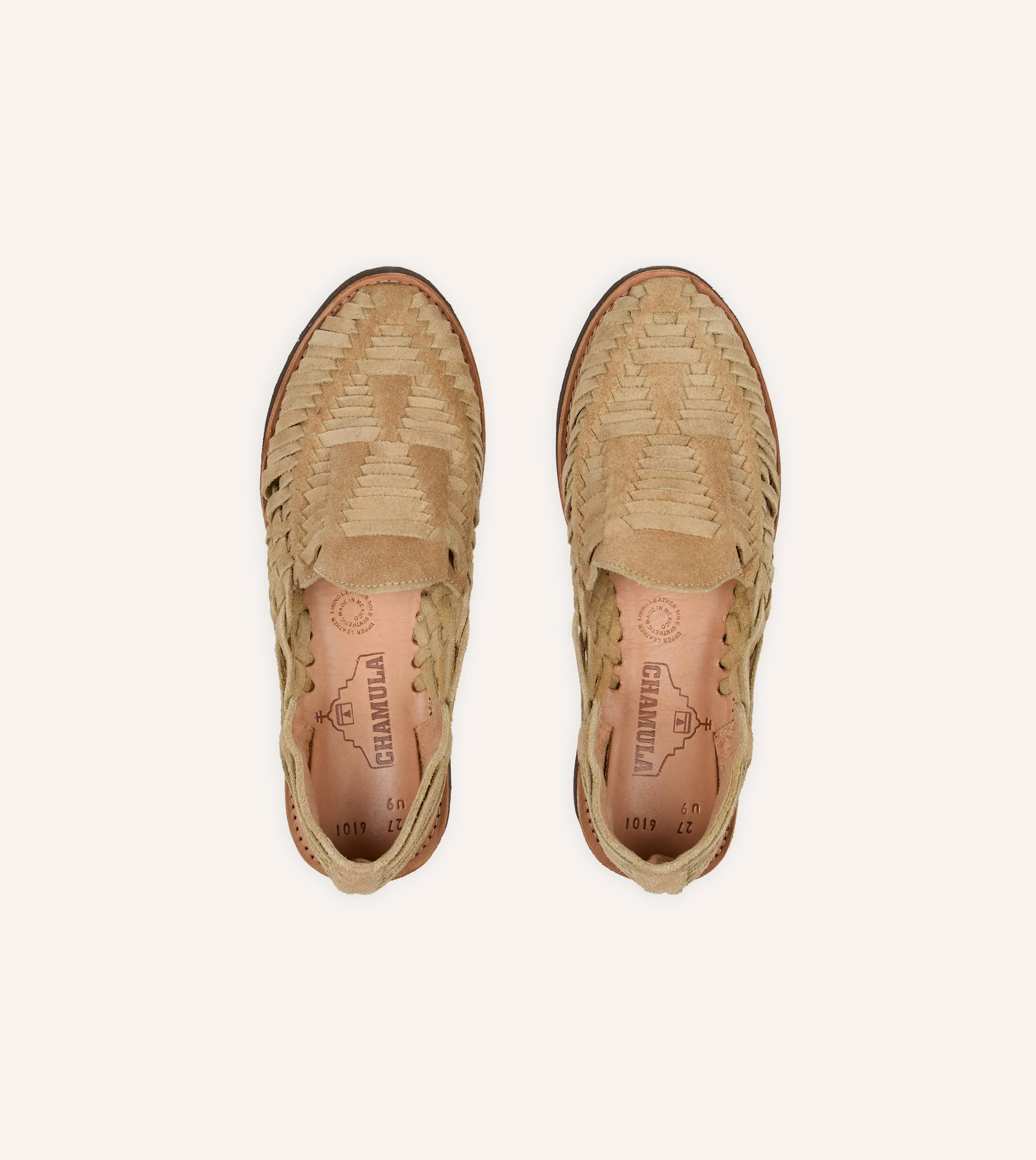 Chamula Khaki Suede Cancun Woven Sandal sold by Drake's London product image thumbnail 4