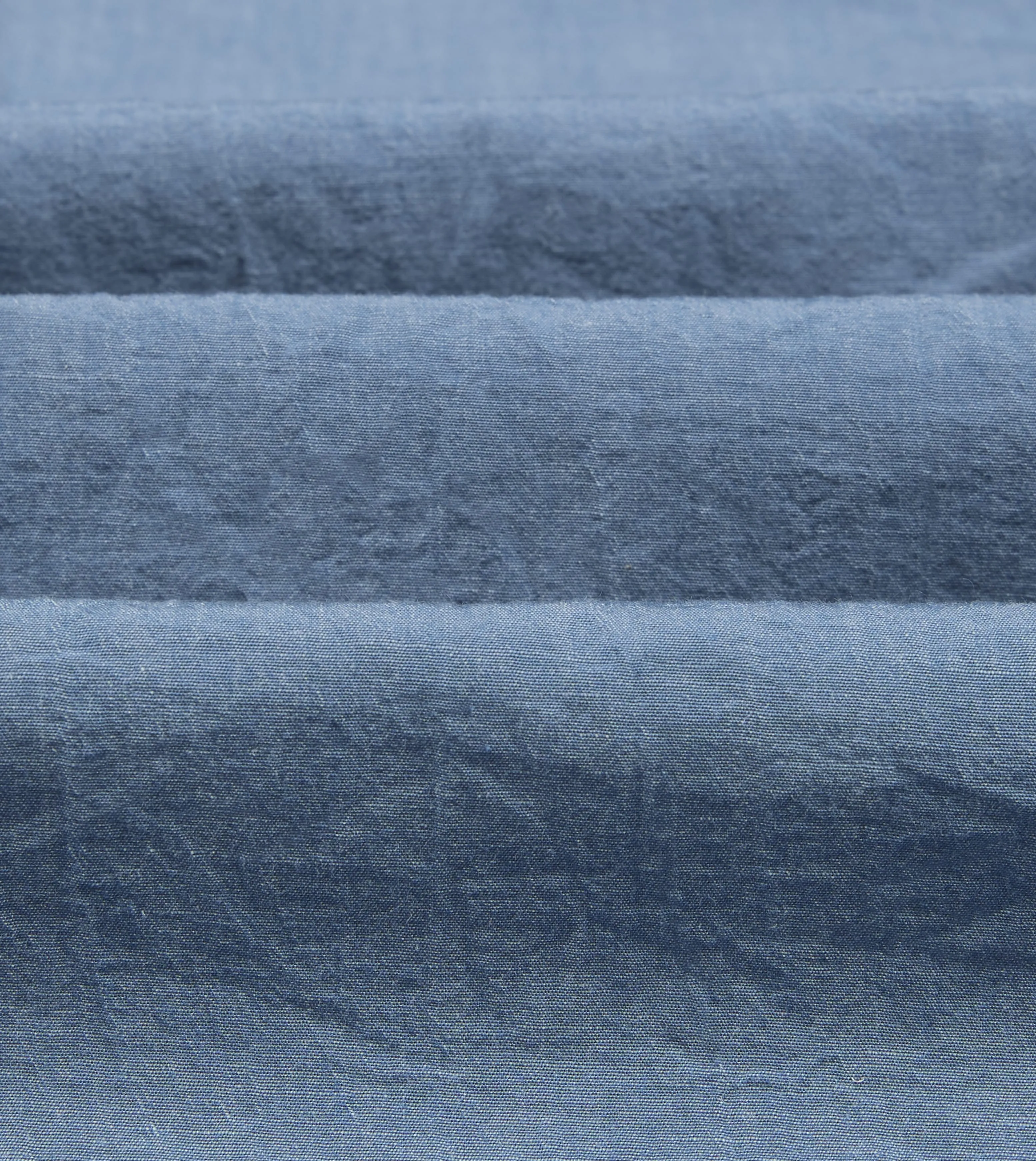 Light Indigo Cotton-Linen Popover Work Shirt sold by Drake's London product image thumbnail 2
