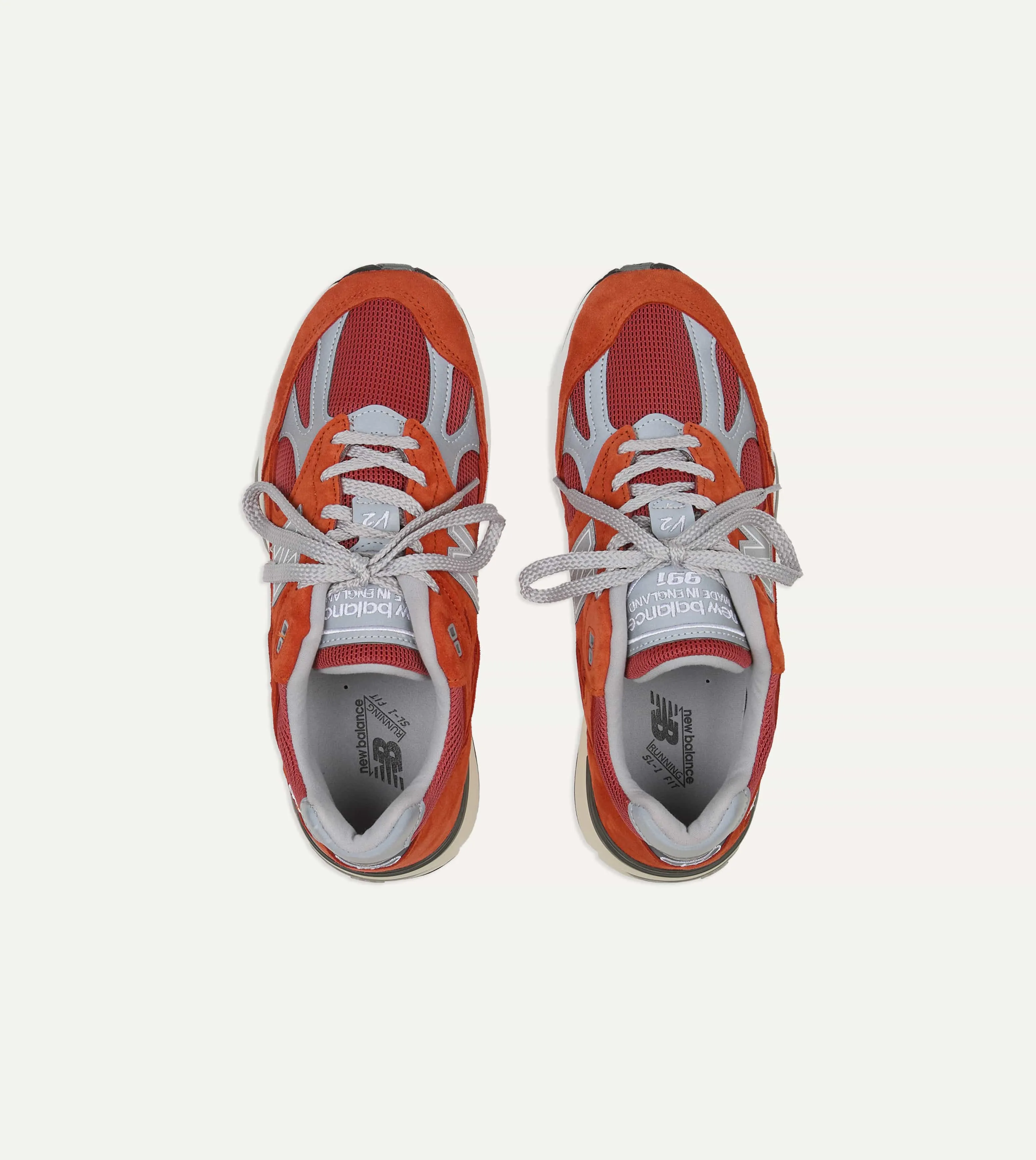New Balance 'Vibrant Chroma' Fire Whirl Made in UK 991v2 Trainers sold by Drake's London product image thumbnail 4