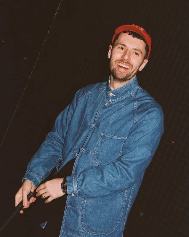 Stone Wash Selvedge Denim Artist Chore Jacket made by Drake's London